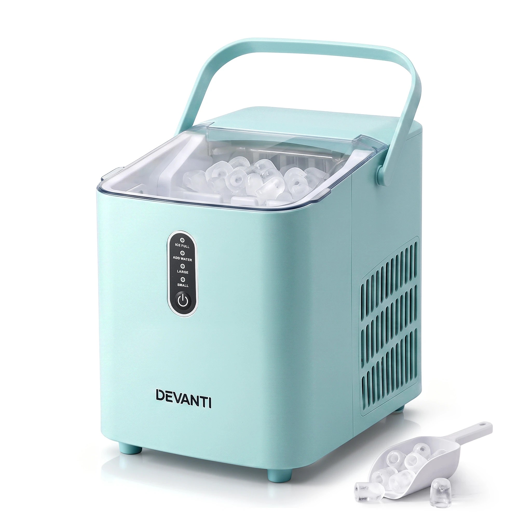 1 Devanti Ice Maker Machine 12kg/24hr- Green, 1 of 10