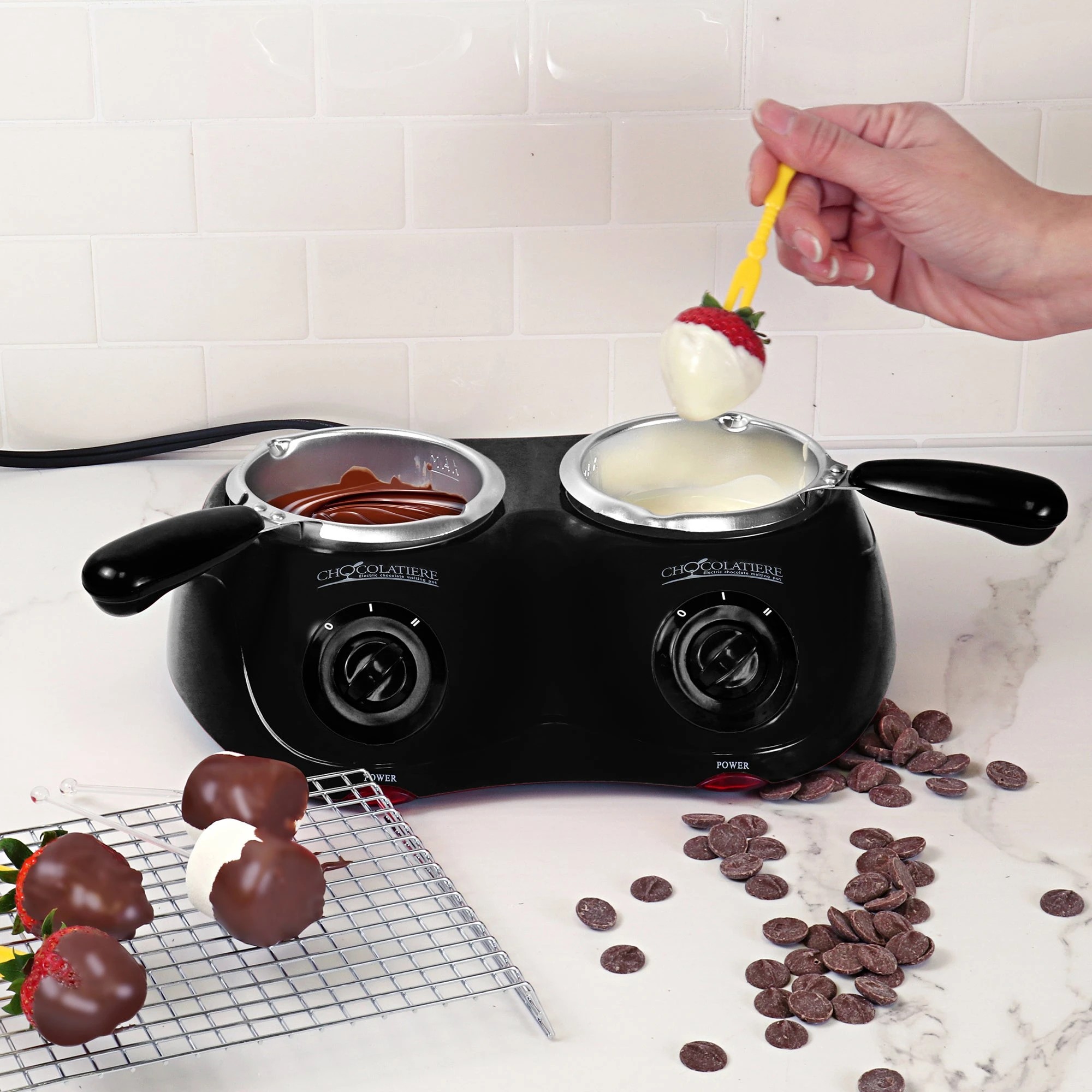 5 Total Chef Deluxe Chocolatiere Dual Chocolate Melter - Black, 5 of 6