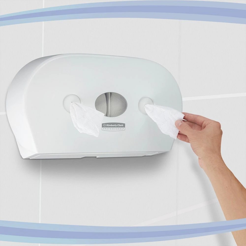 4 Kimberly Clark Aquarius Mini Twin Roll Toilet Paper Dispenser, 4 of 5