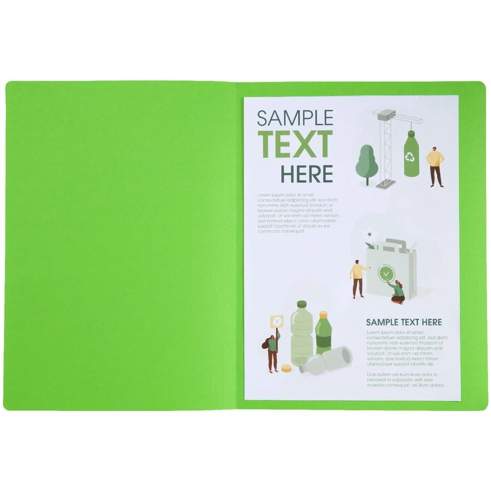4 J.Burrows A4 Manila Folder Lime 25 Pack, 4 of 4