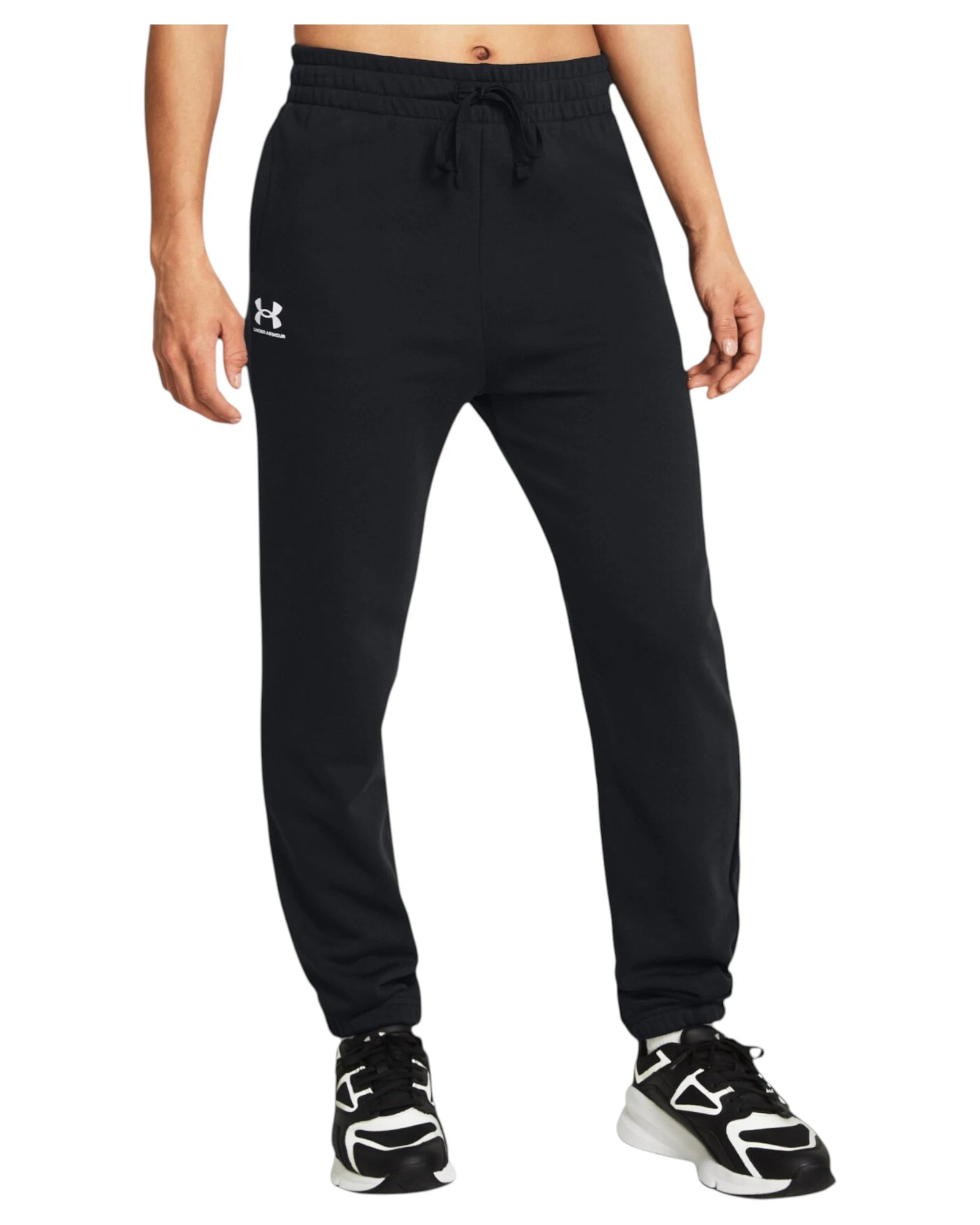 3 Under Armour Womens Rival Terry Joggers Black/ Black Trackies BLACK/BLACK, 3 of 5