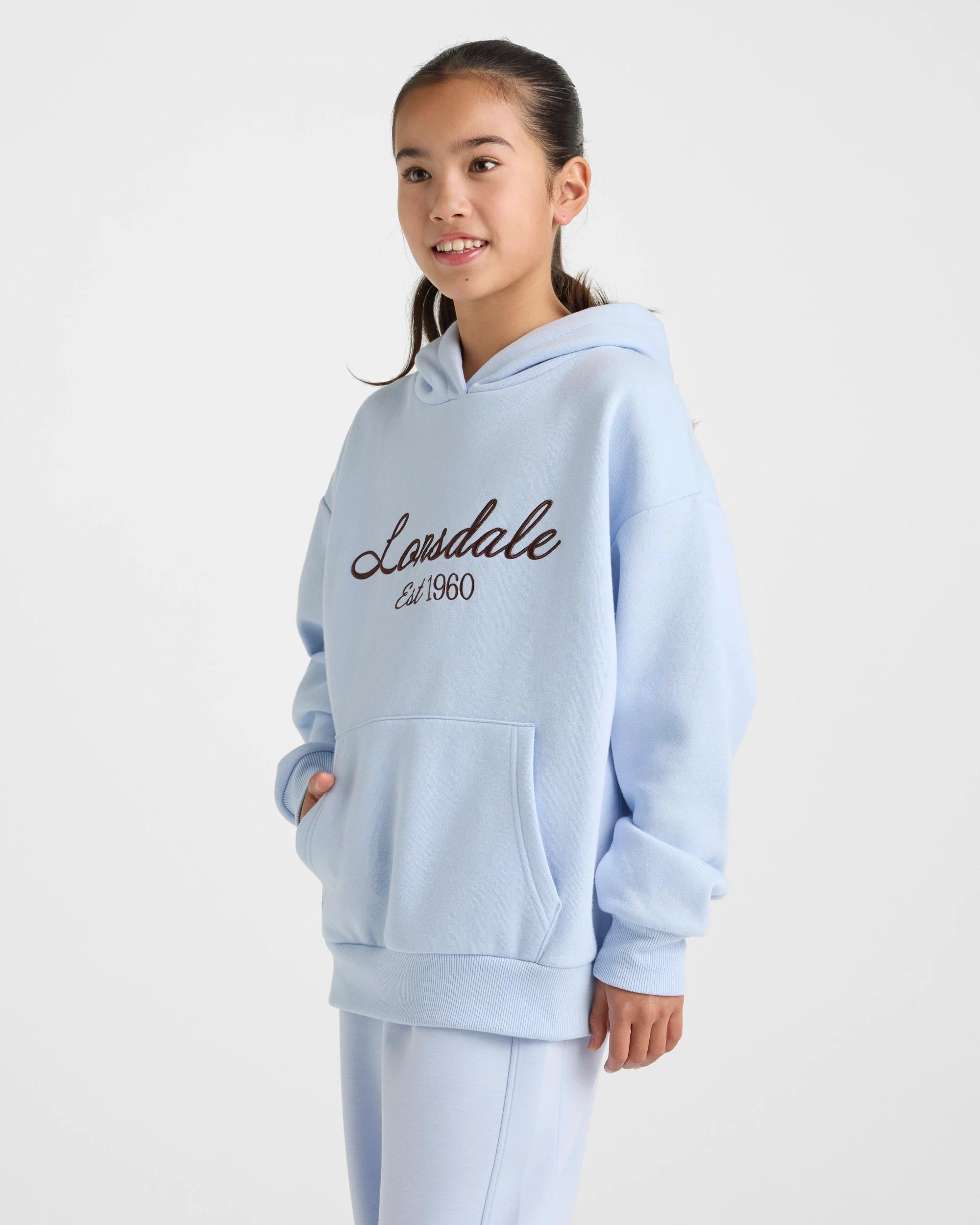 4 Lonsdale London Fleece Hoodie - Light Blue LIGHT BLUE, 4 of 5