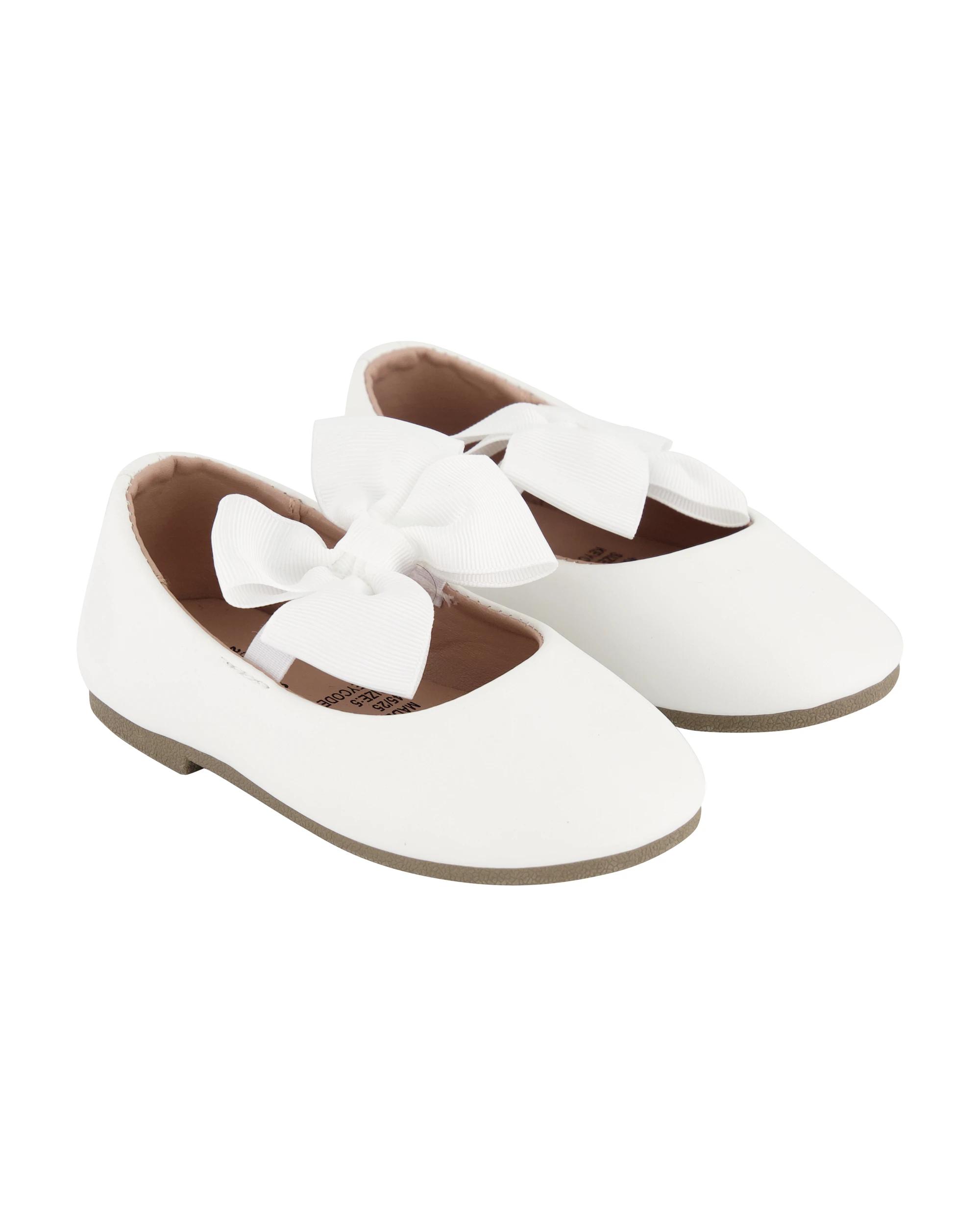 4 Nadia Baby Bow Flats White, 4 of 5