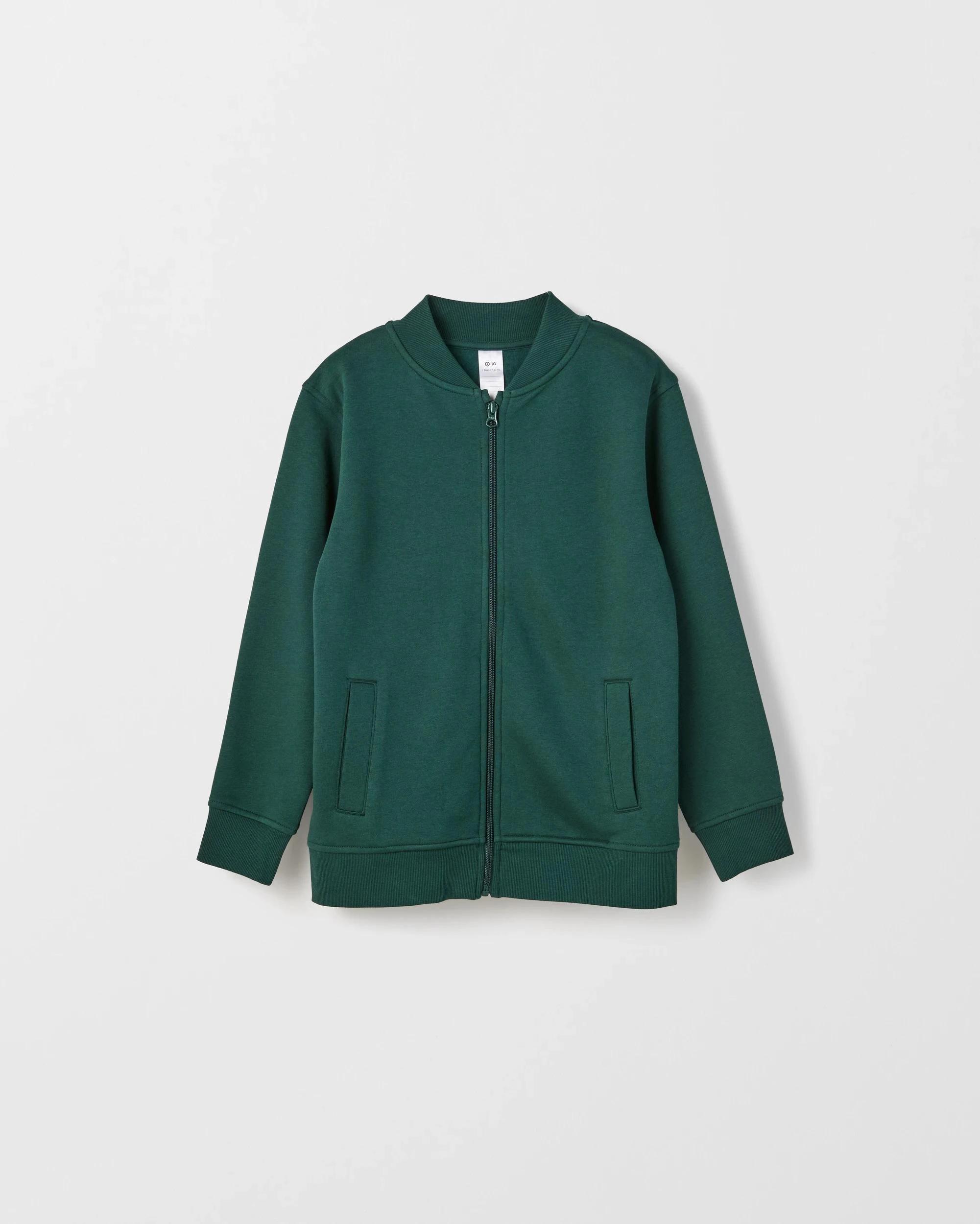 4 Target School Fleece Bomber Jacket BOTTLE GREEN, 4 of 5