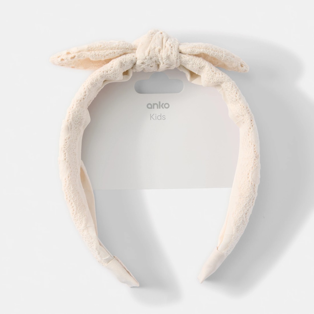 5 Broderie Bow Headband - White, 5 of 5