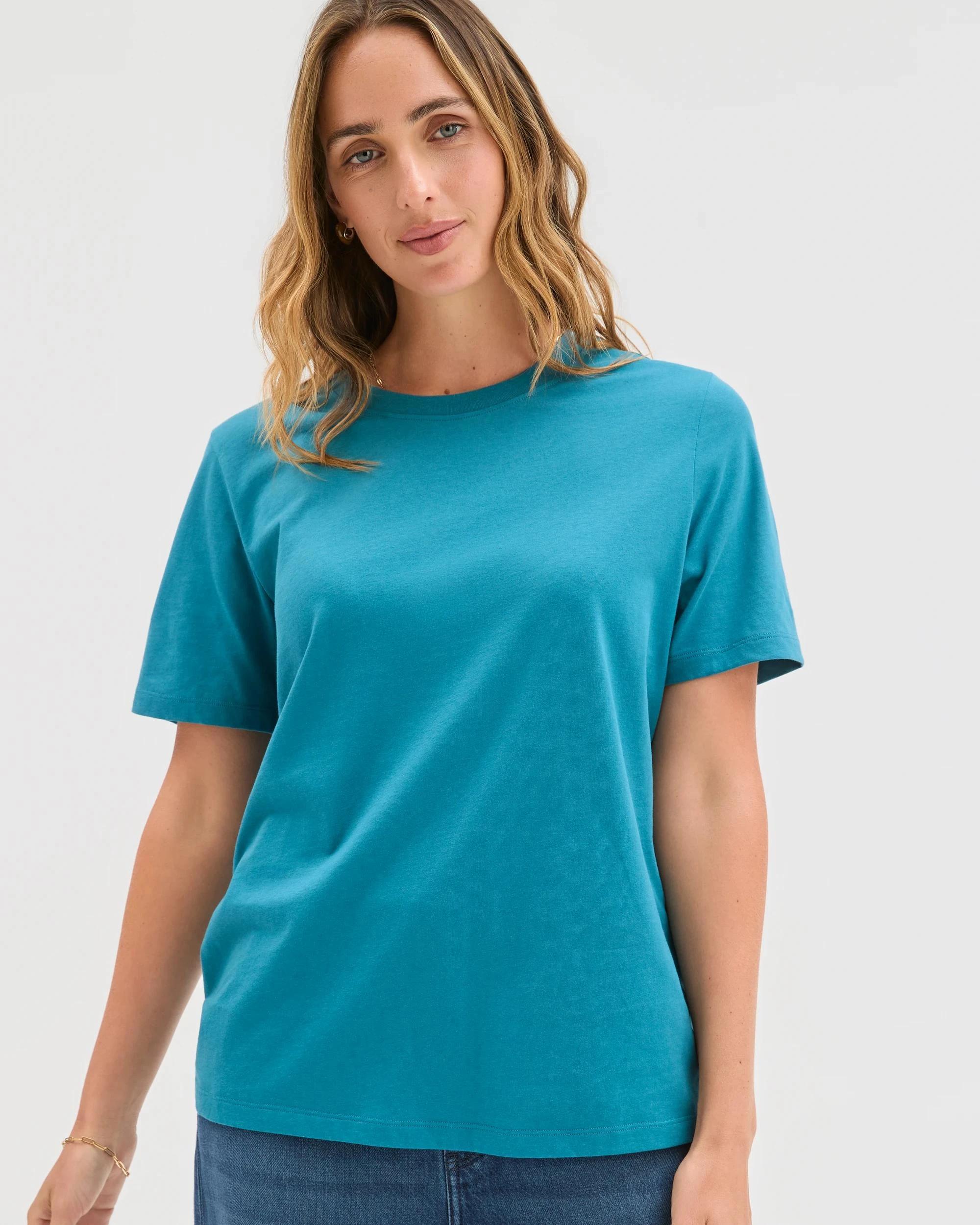 3 Target Australian Cotton Classic T-Shirt PETROL, 3 of 6