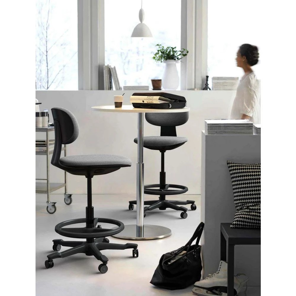 6 Rapidline YOYO Stool Grey Ergonomic Drafting Chairs, 6 of 7