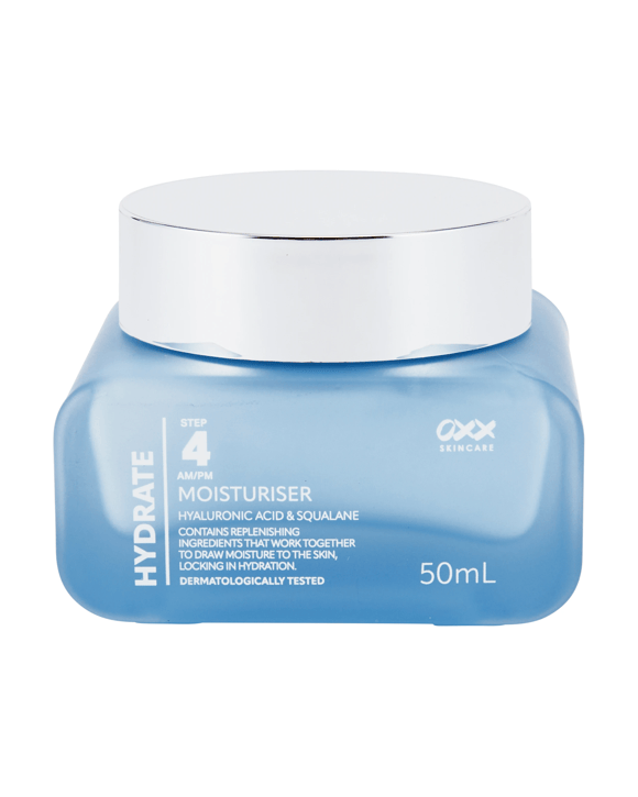 OXX Skincare Step 4 AM/PM Hydrate Moisturiser 50ml - Hyaluronic Acid and Squalane