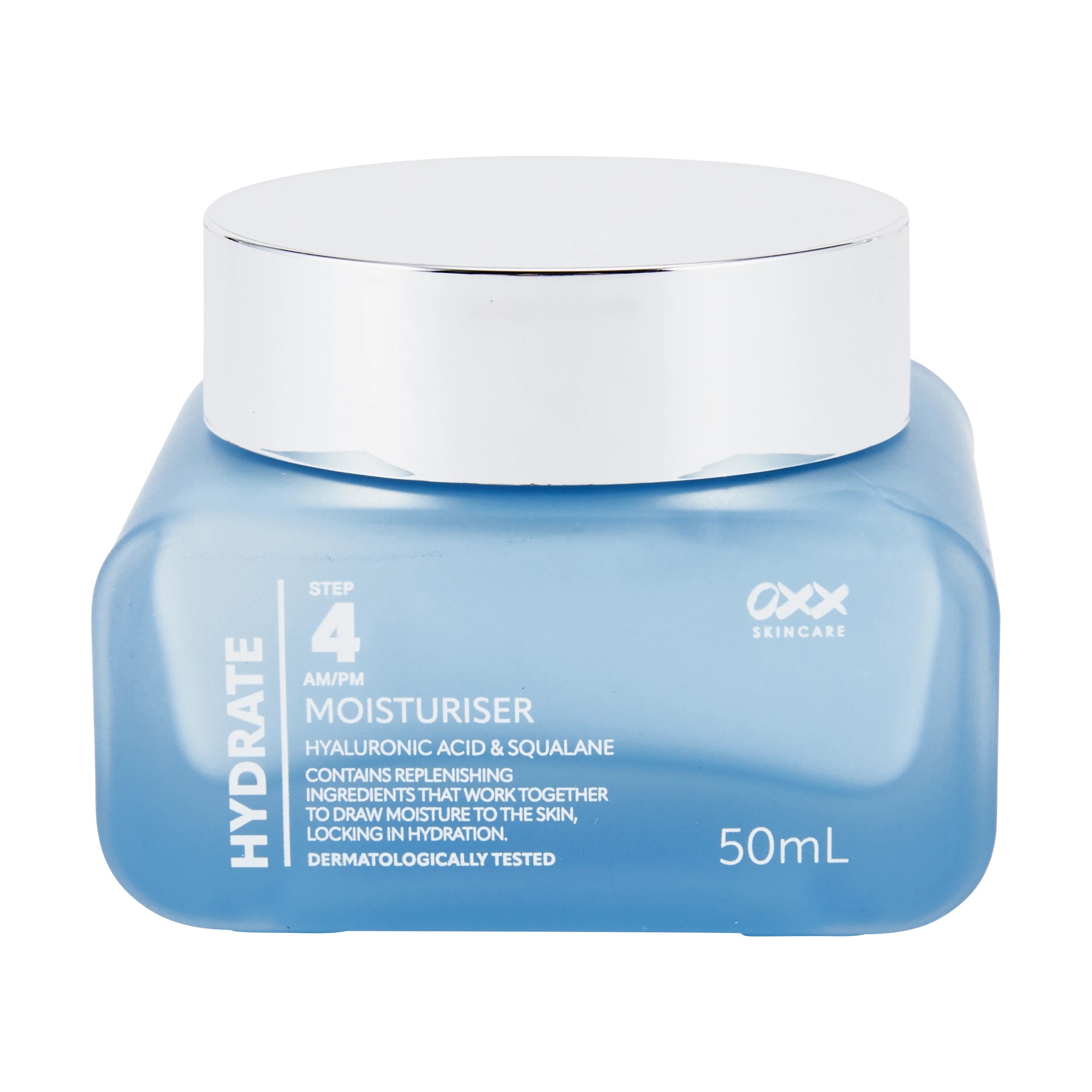 1 OXX Skincare Step 4 AM/PM Hydrate Moisturiser 50ml - Hyaluronic Acid and Squalane, 1 of 4