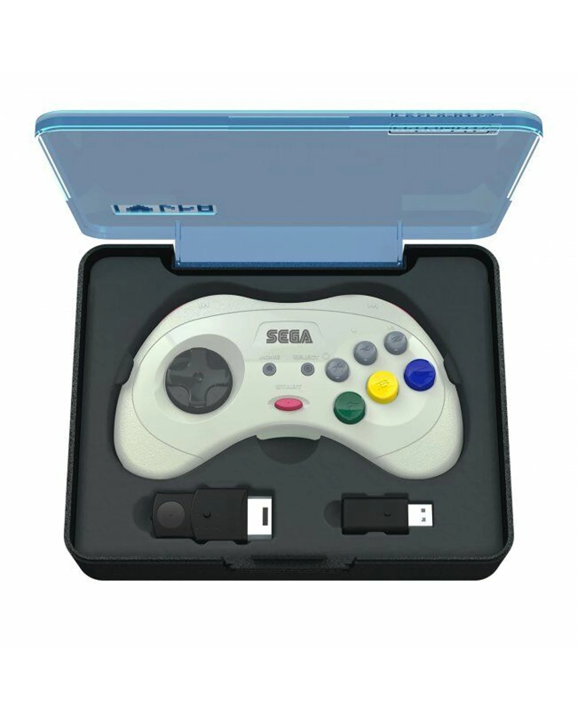 3 Retro-Bit Sega Saturn 8-Button 2.4ghz Wireless Arcade Pad for PC and Mac - White, 3 of 4