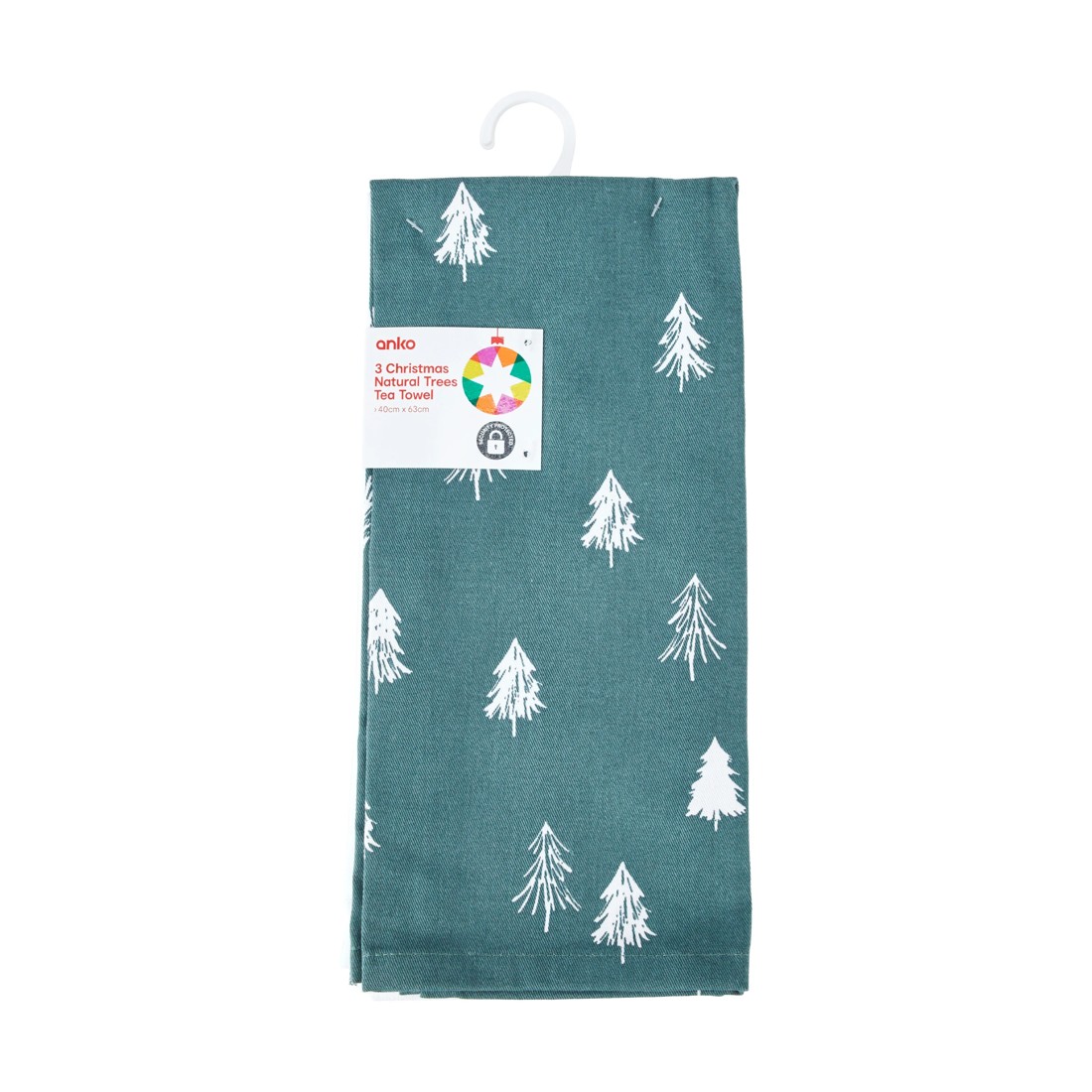 6 3 Pack Christmas Natural Trees Tea Towels, 6 of 6