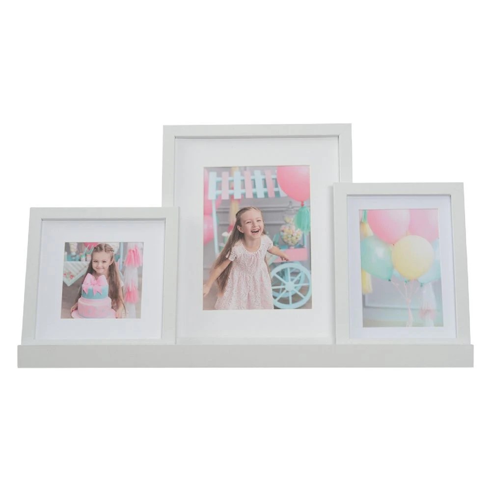 3 Display Frames and Ledge Box Set White, 3 of 5