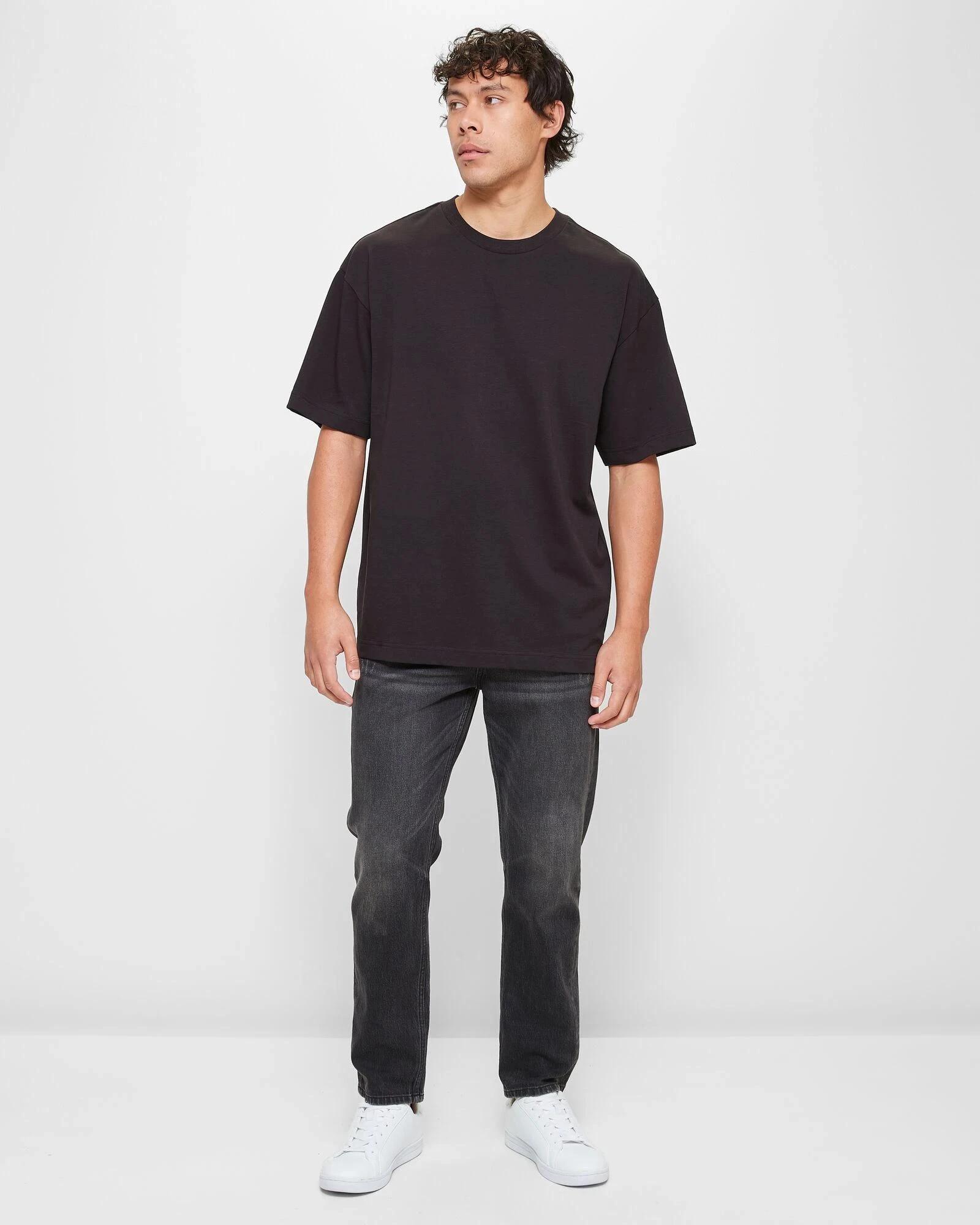 2 Heavy Core Oversized T-Shirt - Commons BLACK, 2 of 5