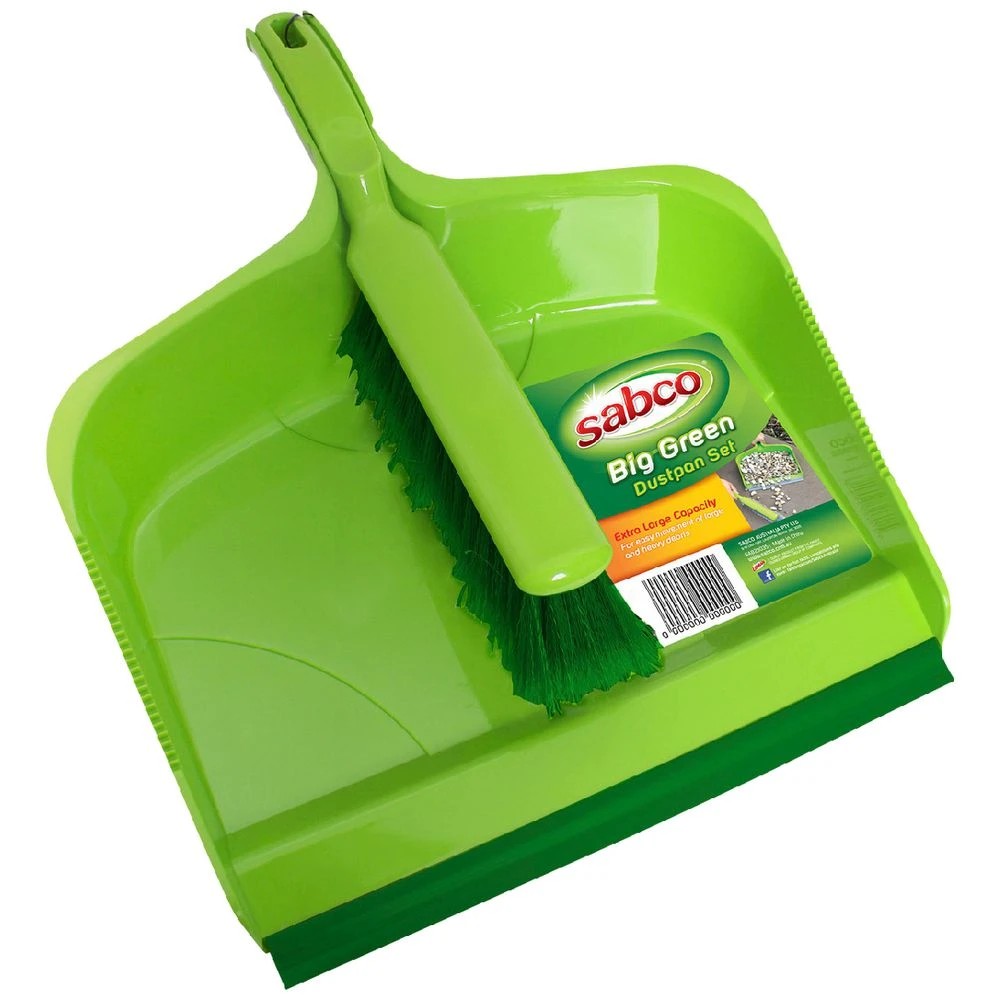 1 Sabco Large Dustpan and Brush Green, 1 of 1
