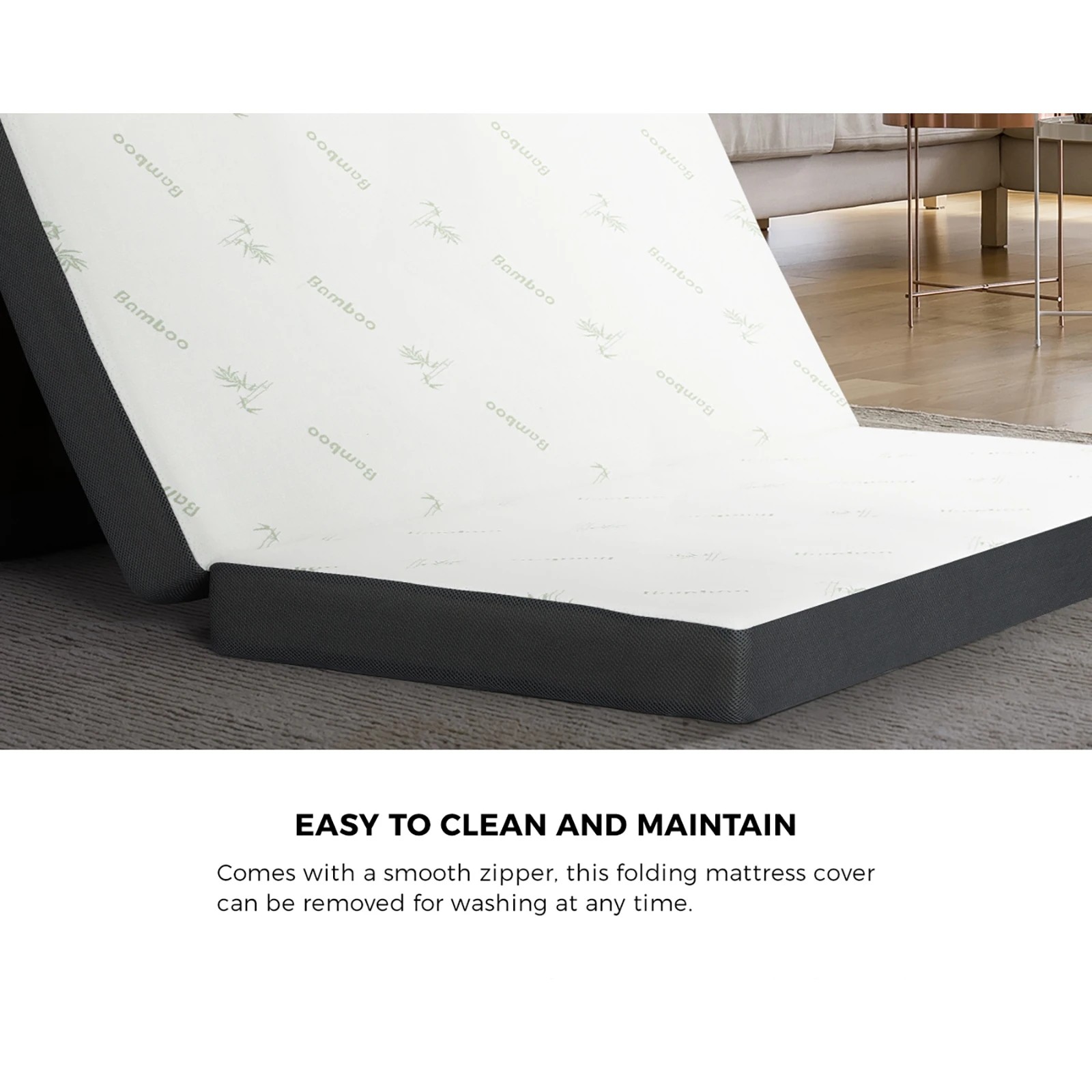 8 Bedra Bedding Folding Foam Mattress Bamboo Portable Sofa Bed Foldable Camping Mat Double - Multi, 8 of 10