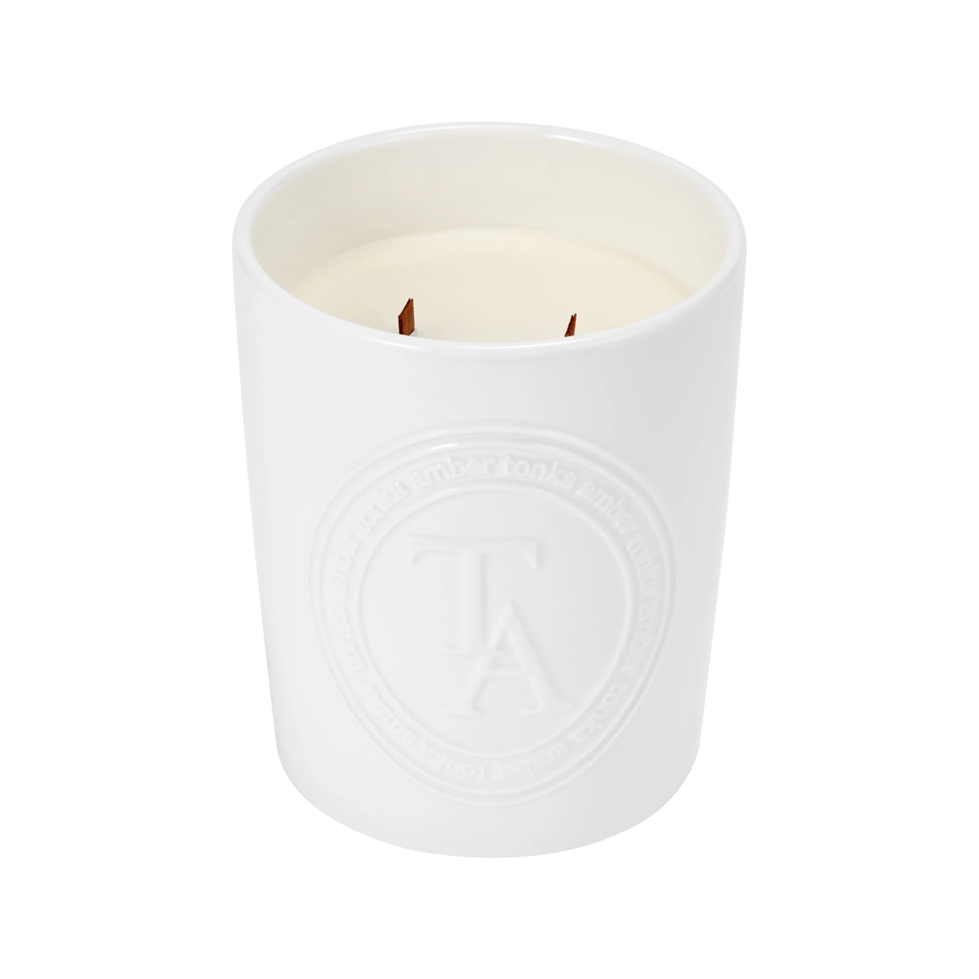 2 XL Amber Tonka Pure Soy Wax Ceramic Candle, 2 of 6
