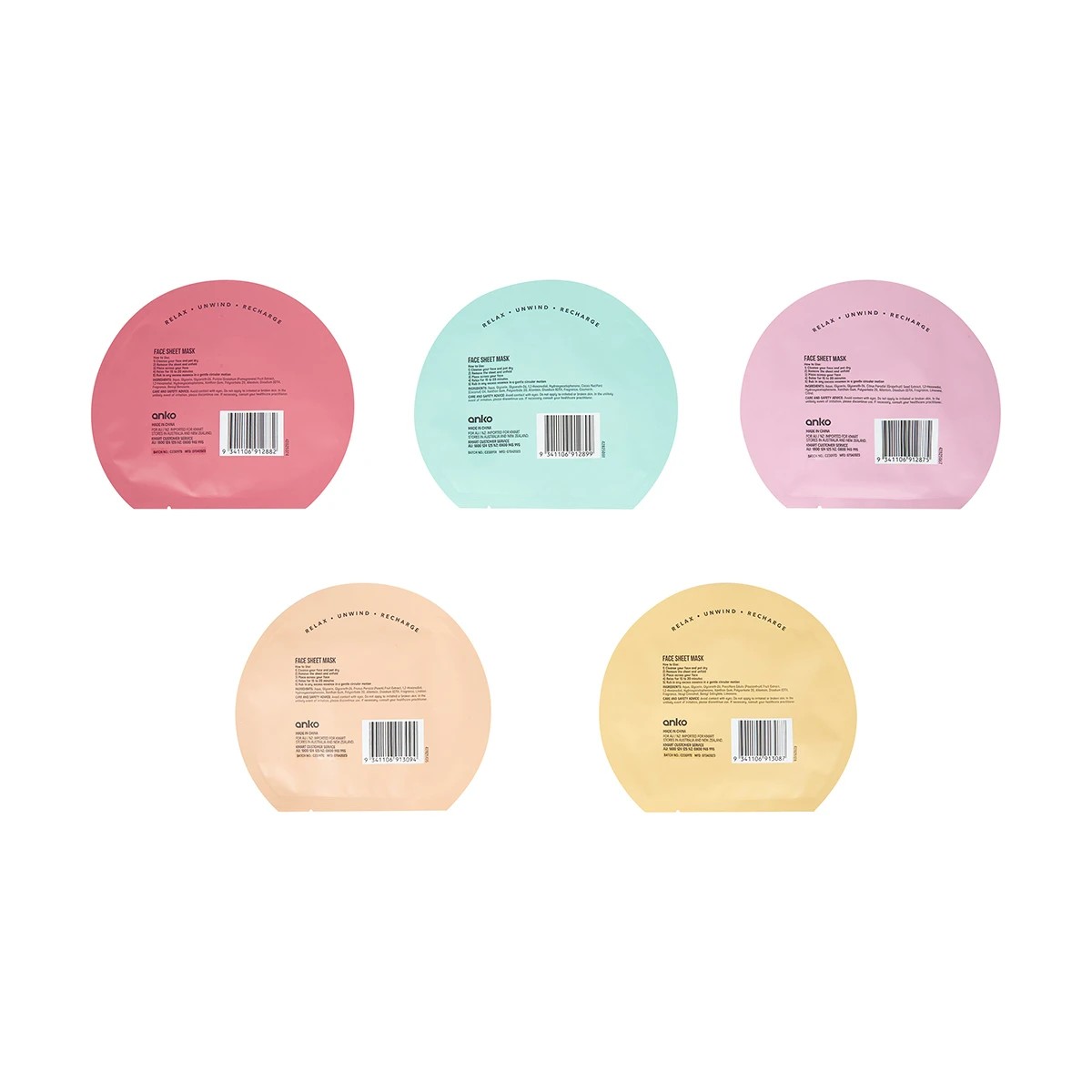 3 5 Pack Super Fruits Sheet Masks 20ml, 3 of 5