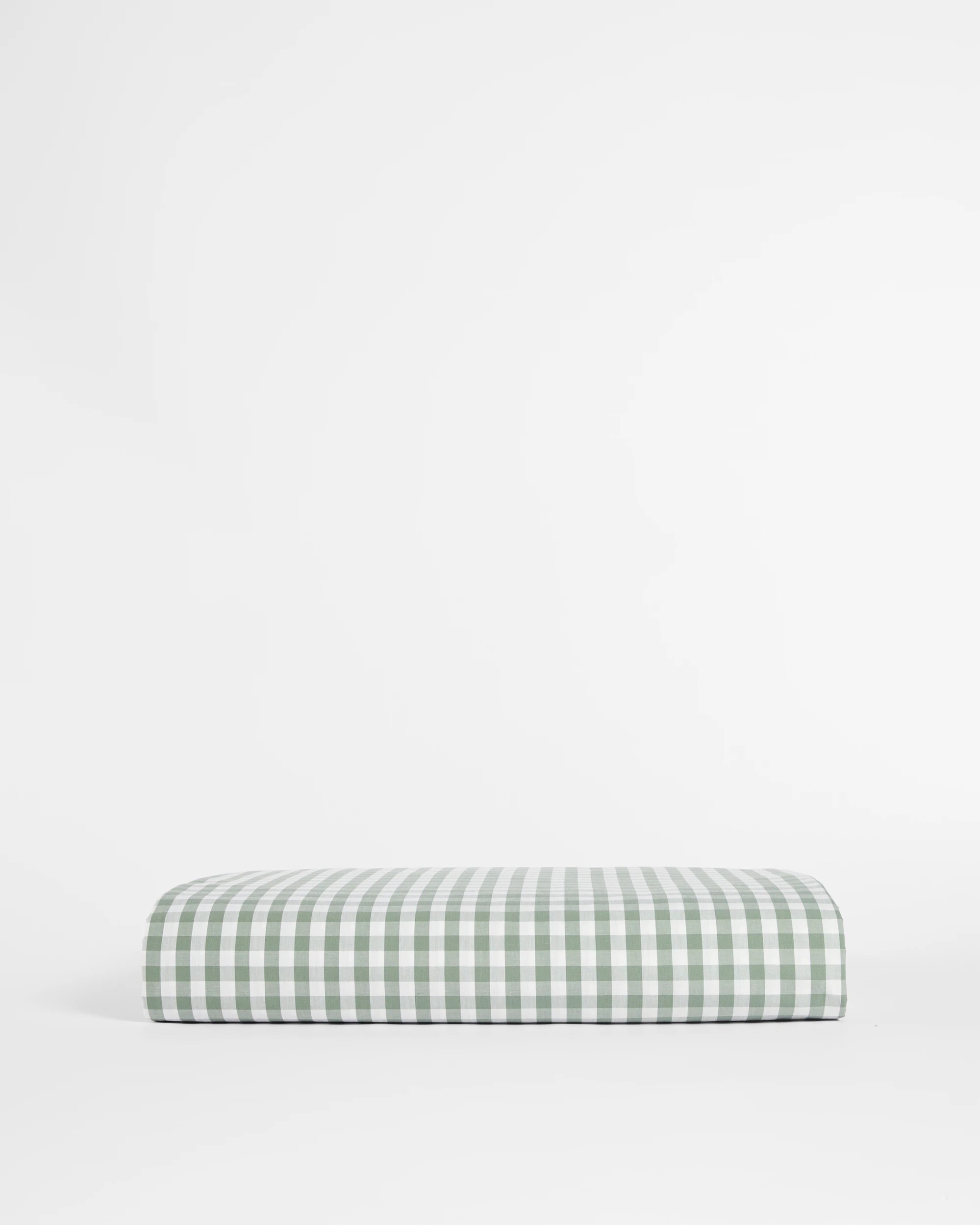 2 Target Gingham Australian Cotton Mix & Match Fitted Sheet - King Bed - Green, 2 of 3