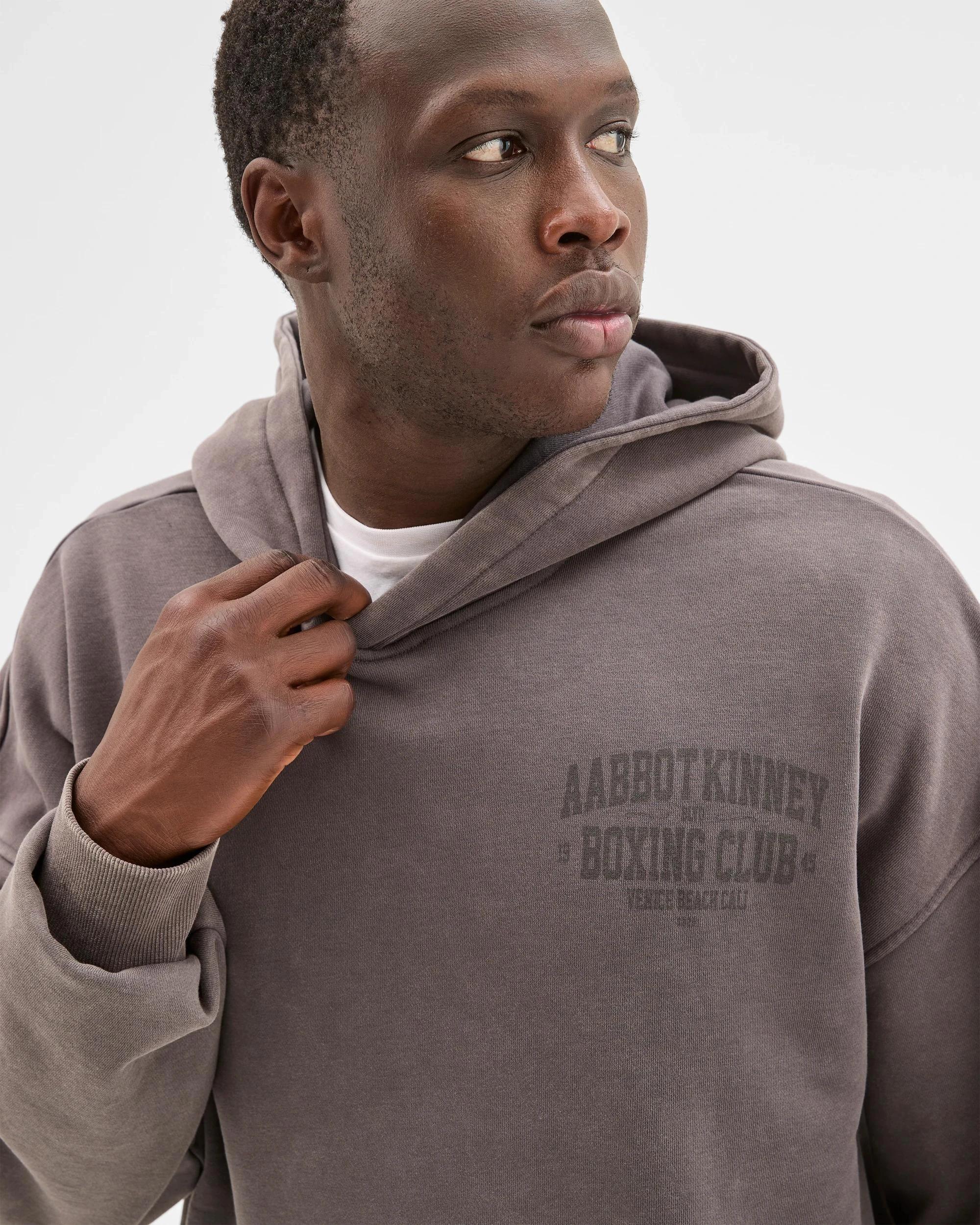 6 Commons Australian Cotton Blend Heavyweight Graphic Hoodie GREY, 6 of 7