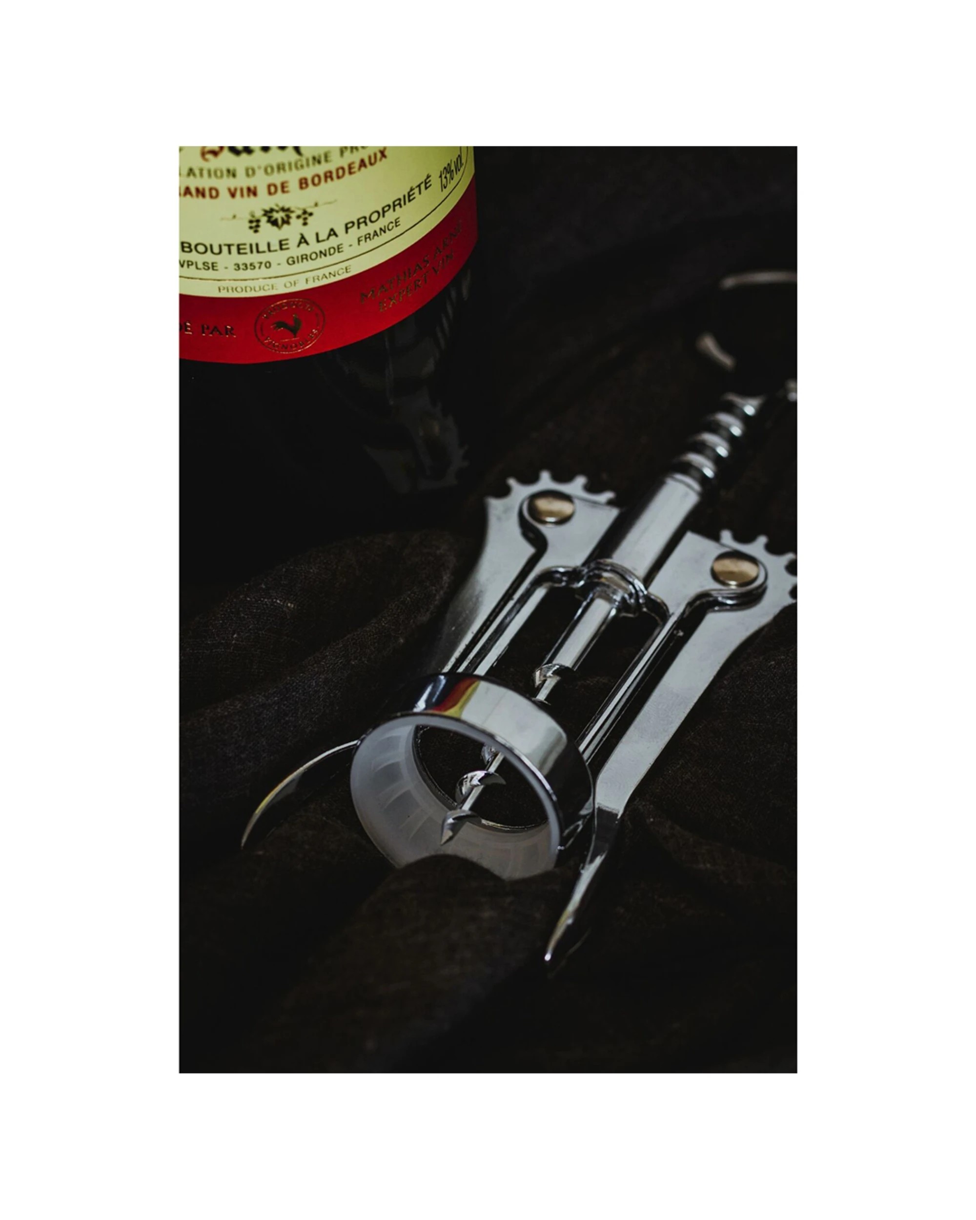 4 BarCraft Double Handled Metal Wing Corkscrew Finish Bottle Opener - Silver, 4 of 5