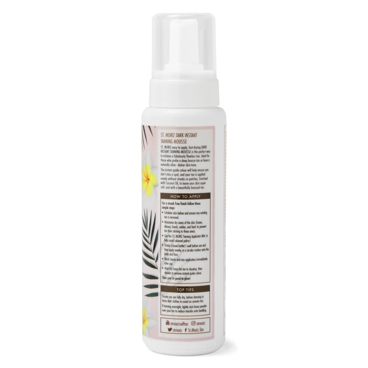 2 St. Moriz Dark Instant Tanning Mousse 300ml - Coconut Fragrance, 2 of 3