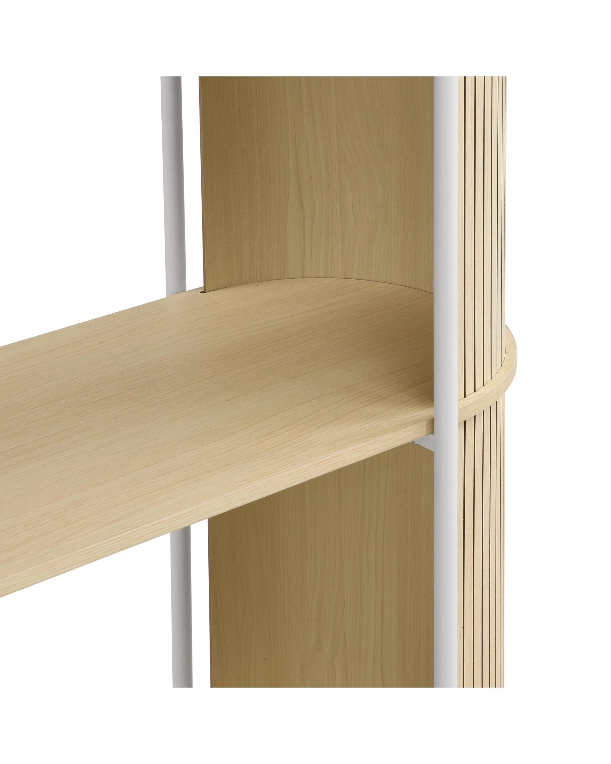 8 Kodu Bookcase Open Shelving 2 Tier Light Oak - White, 8 of 10