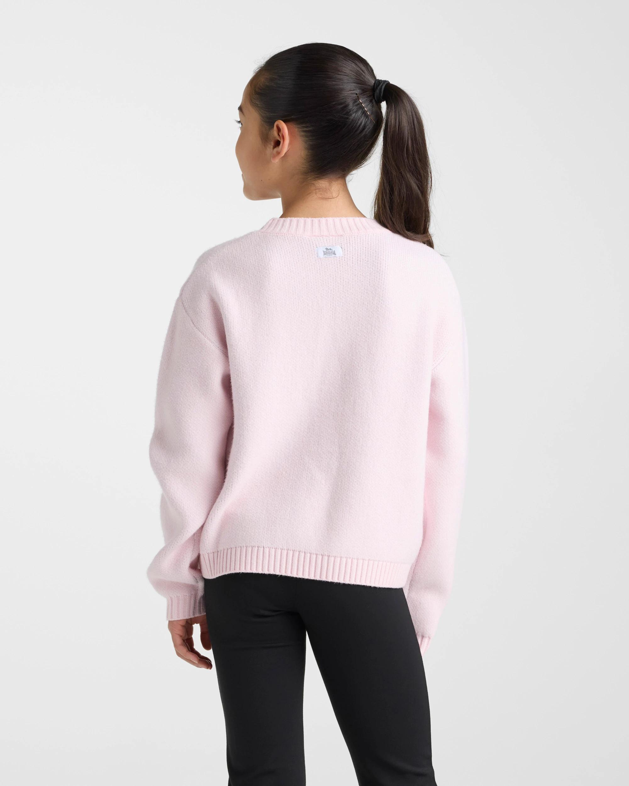 2 Lonsdale London Lonsdale Knit Jumper PINK, 2 of 5