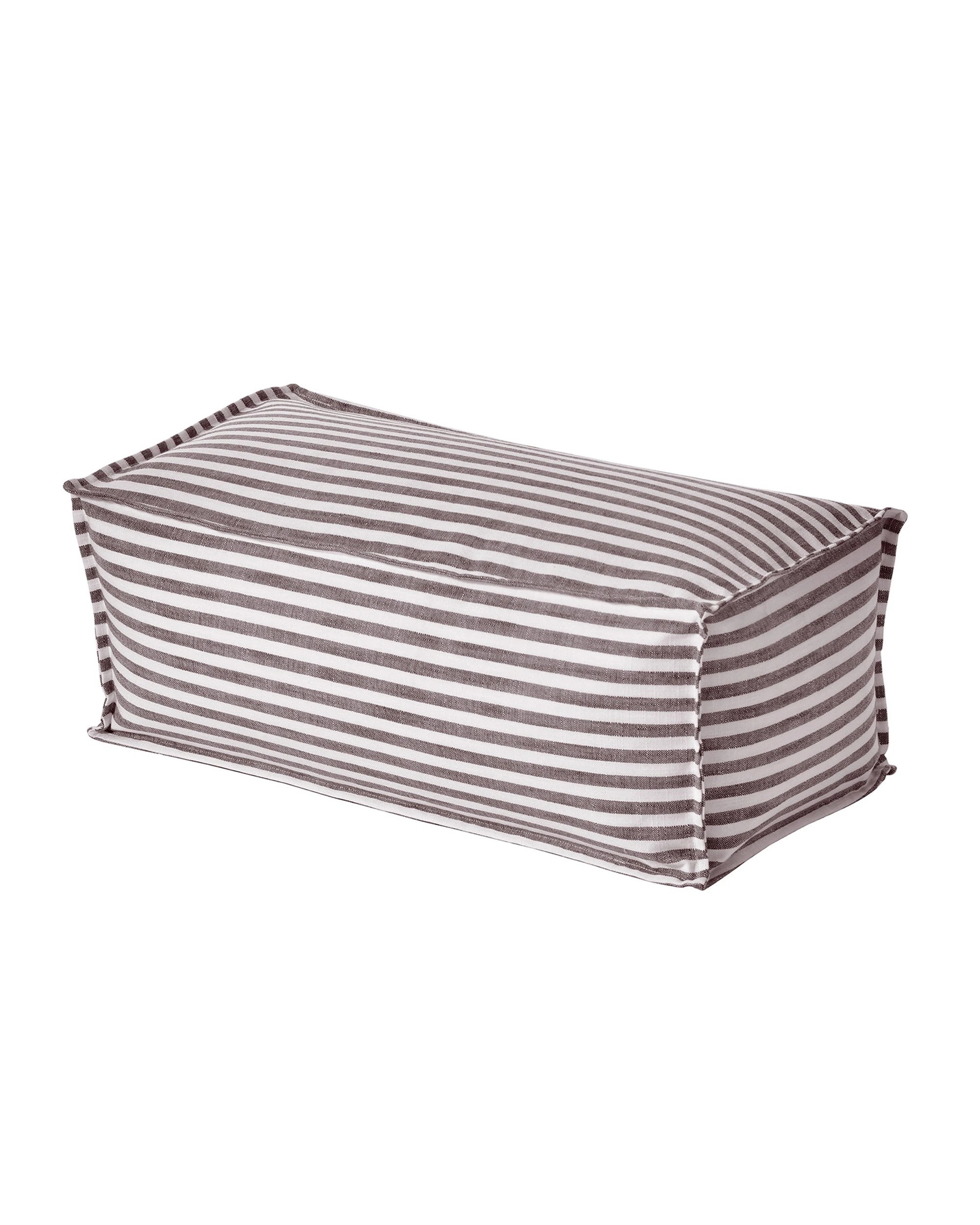 1 Cadence & Co. Oscar Faux Linen Ottoman Bean Bag Cover - Cacao, 1 of 6