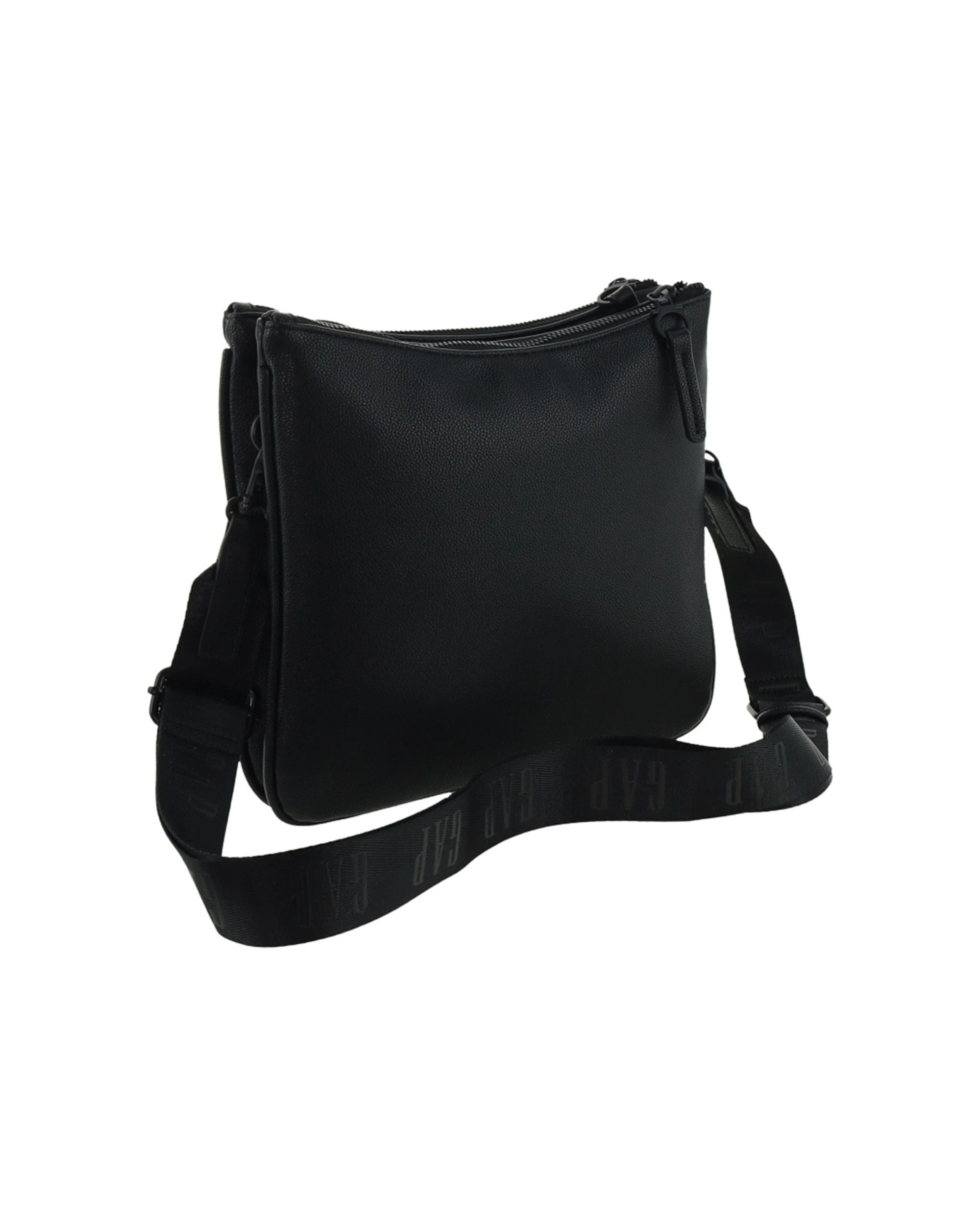 4 GAP Women's Vegan Leather Classy Shoulder Crossbody Bag With Zipped Pocket - Black, 4 of 5