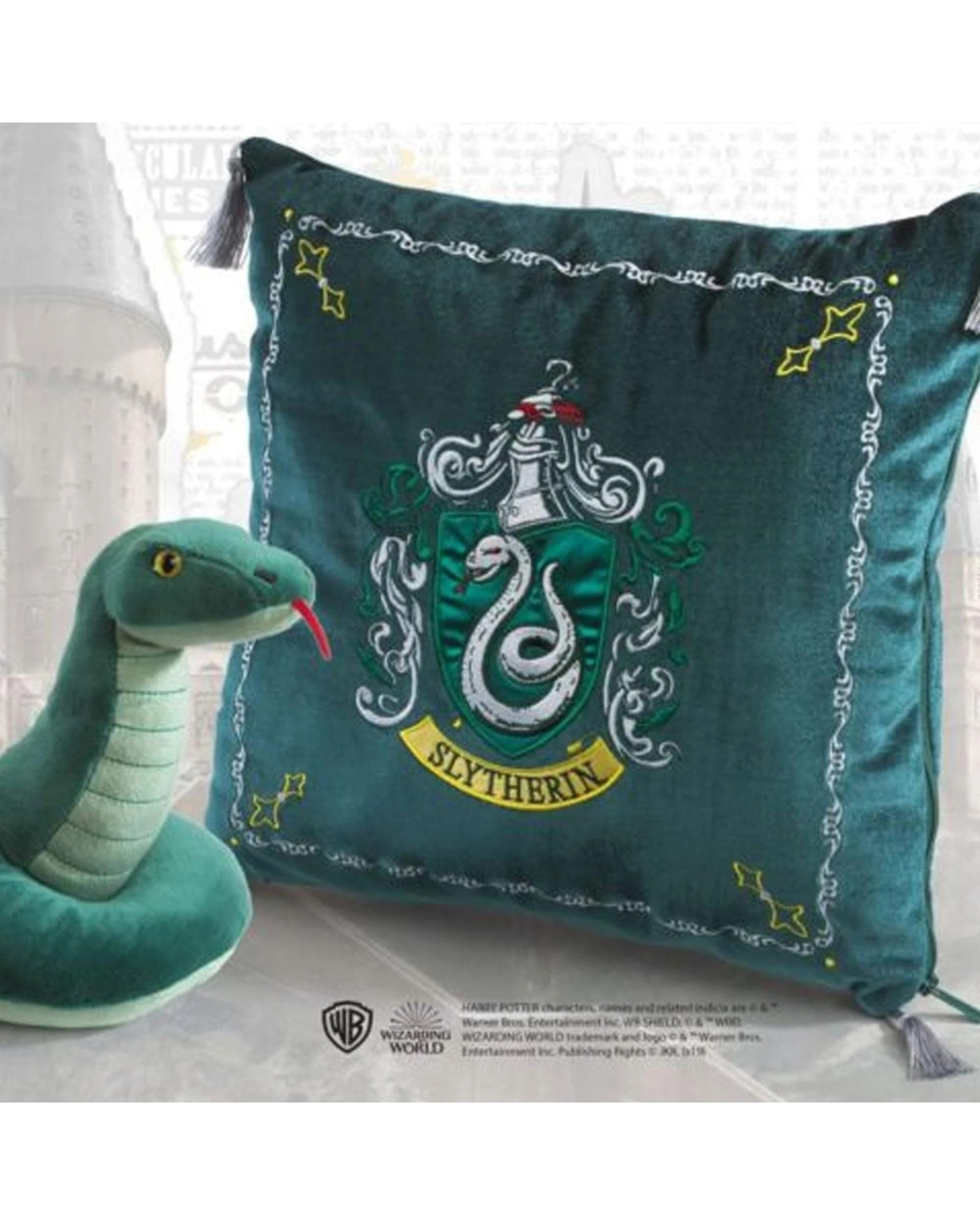 2 Harry Potter Slytherin House Crest and Mascot 13 inch Plush, 2 of 4