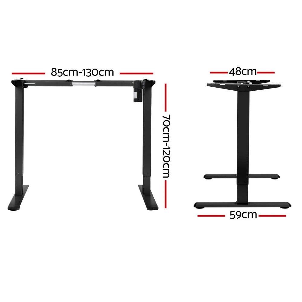 2 Artiss Standing Desk Frame Only Motorised - Black, 2 of 5