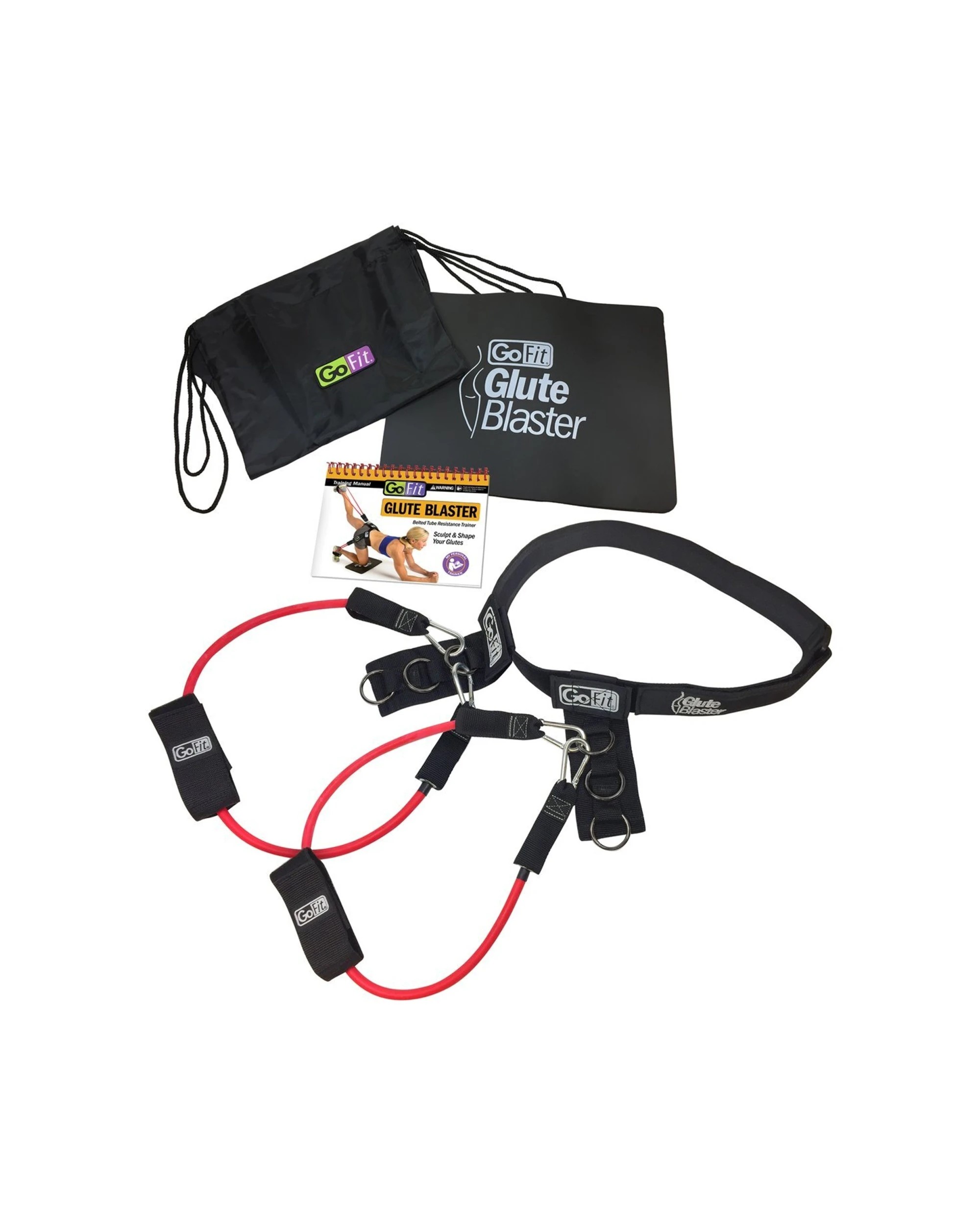 1 GoFit Glute Blaster Belted Tube Resistance Trainer With Workout Guide Set - Multi, 1 of 5