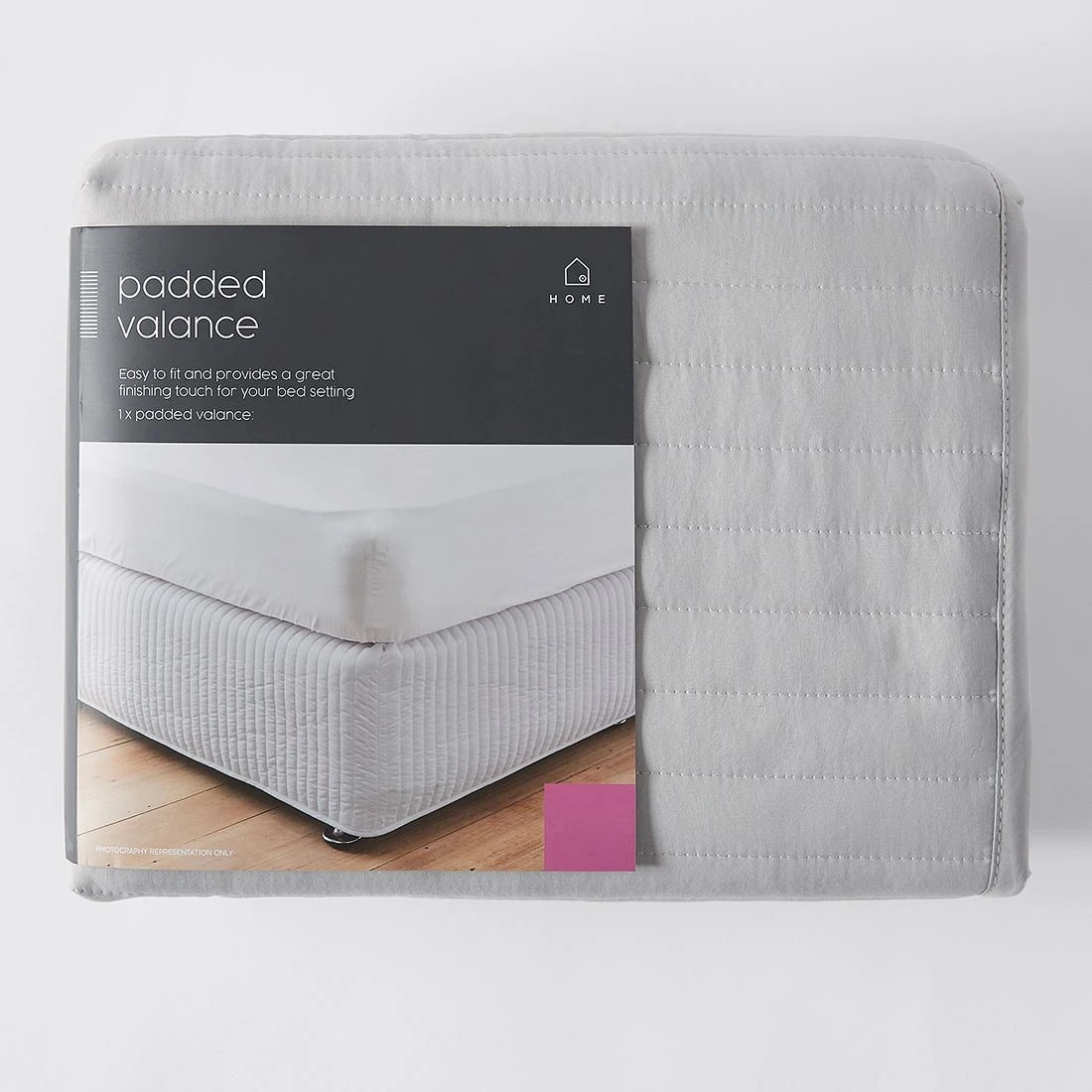 1 Target Quilted Valance
 - King Single Bed
 - Silver, 1 of 2