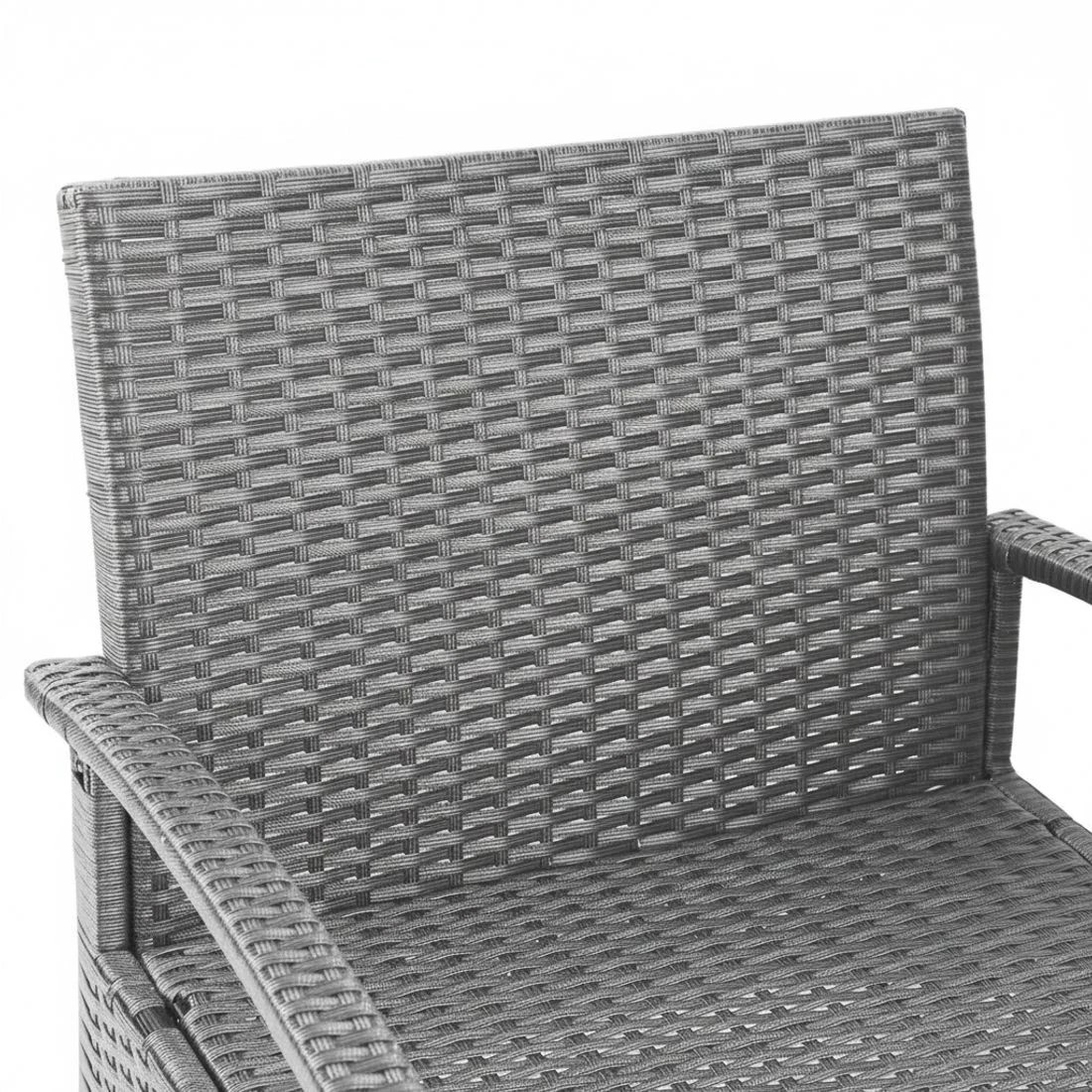 7 Gardeon 3PC Patio Furniture Bistro Set Wicker Outdoor Lounge Setting - Grey, 7 of 7