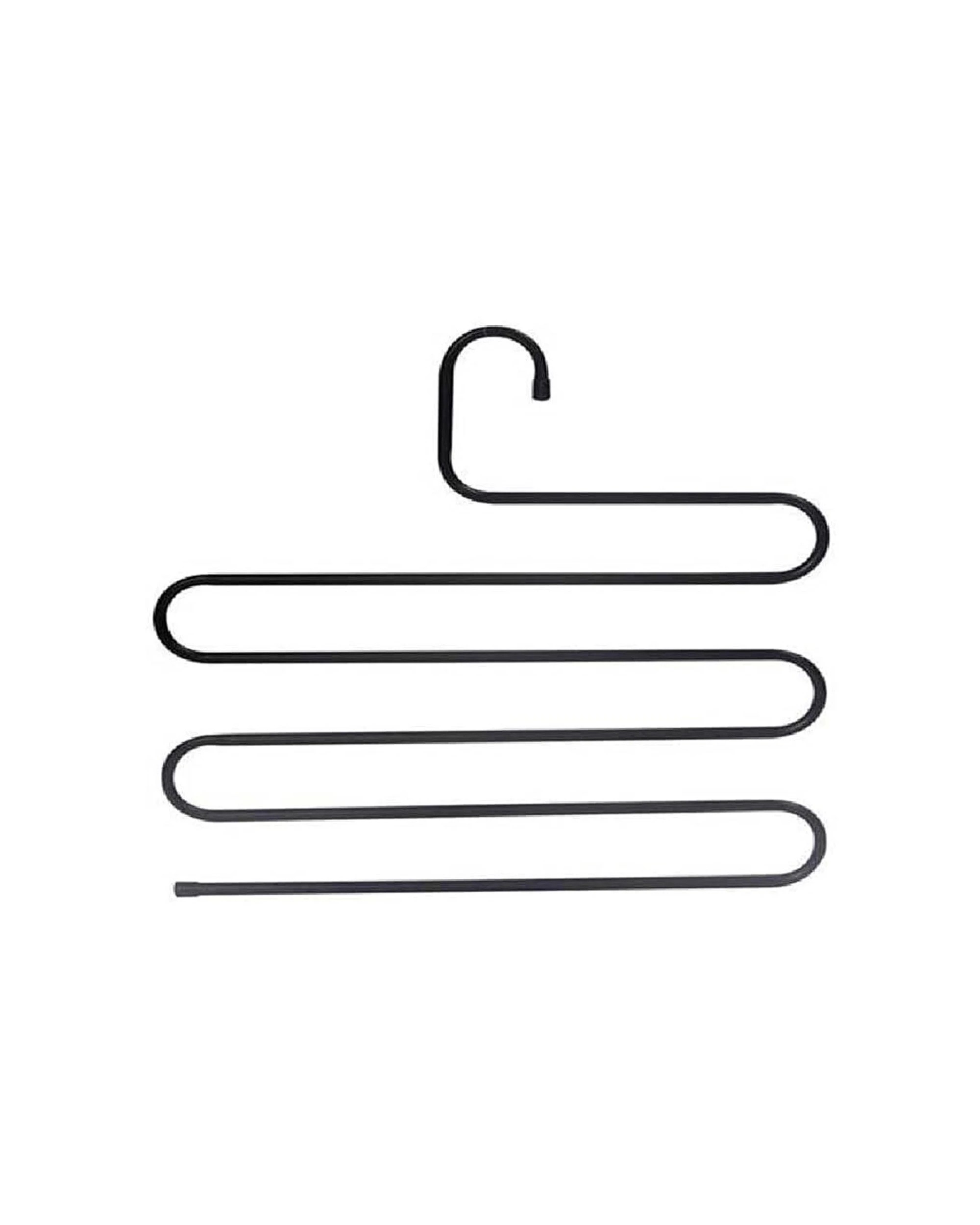 2 Boxsweden 5 Tier Metal Space Saving Clothes Hanger Hook Trouser Skirt Pants Asst
 - Black, 2 of 2