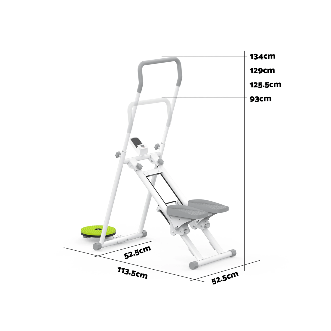 7 Advwin Adjustable Stair Stepper w/Twisting Waist Disc White, 7 of 7