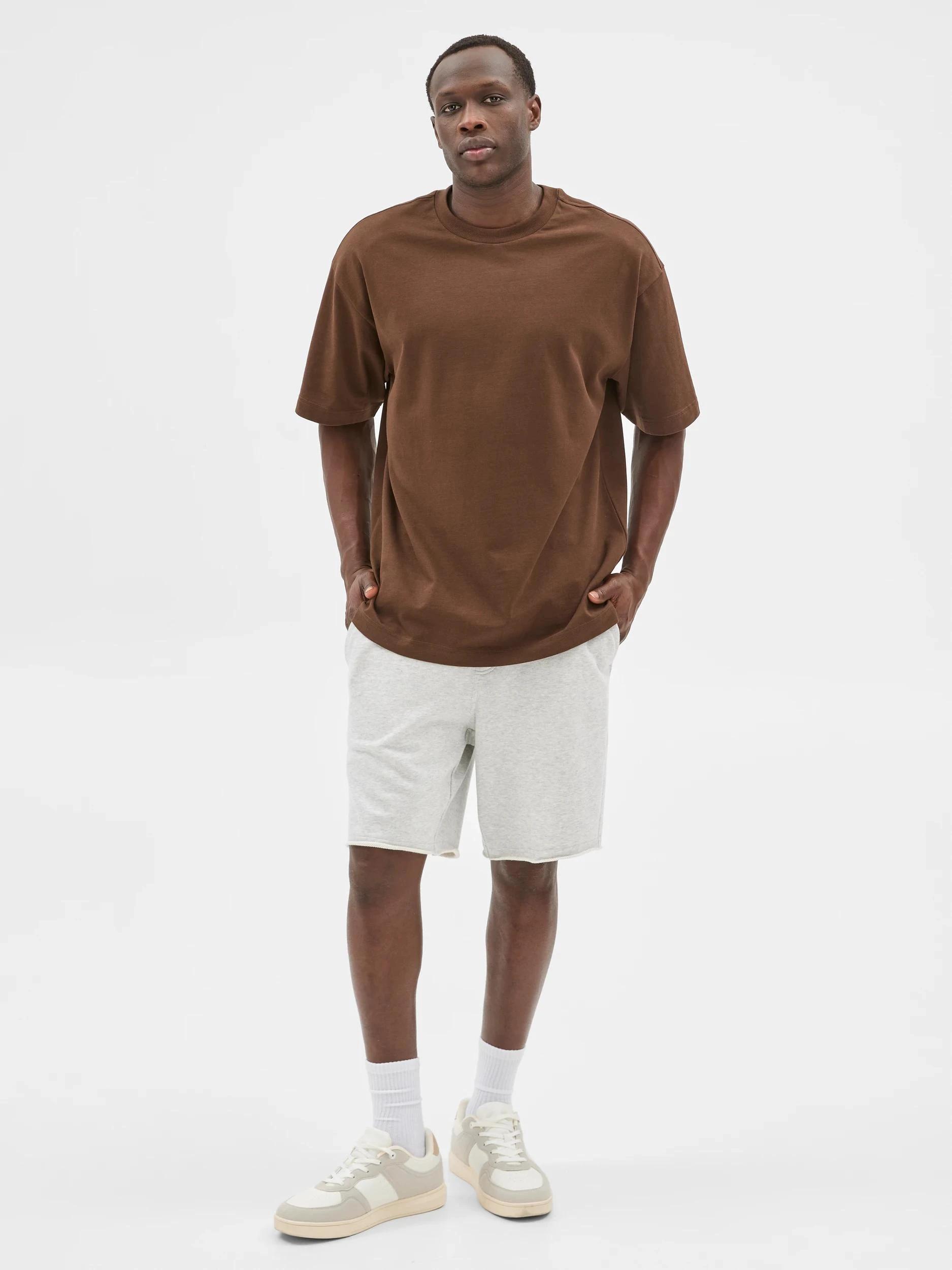 1 Commons Australian Cotton Washed Fleece Shorts GREY MARLE, 1 of 6