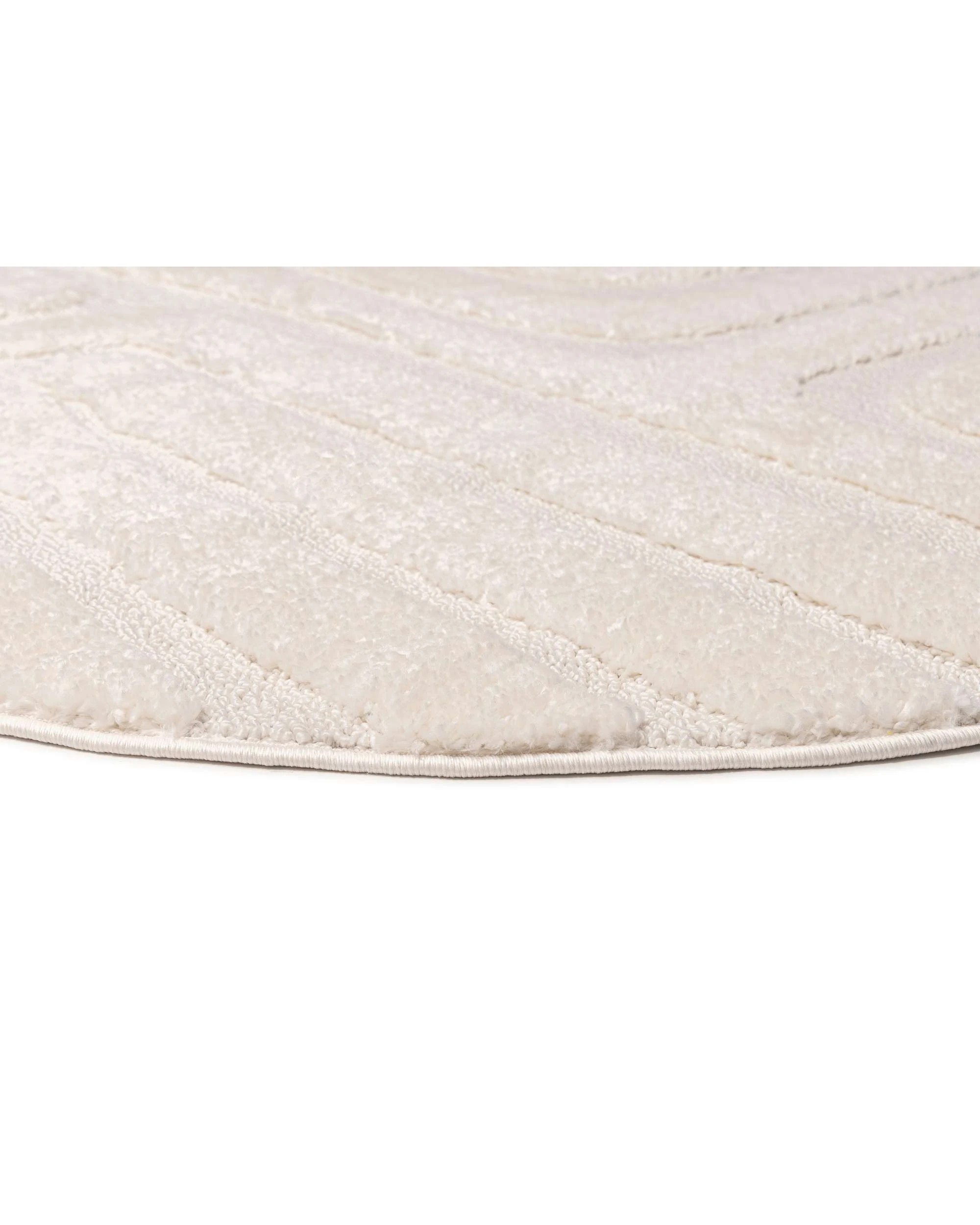 4 Loopsie Noto Striped Round Rug-240cm x 240cm - White, 4 of 8