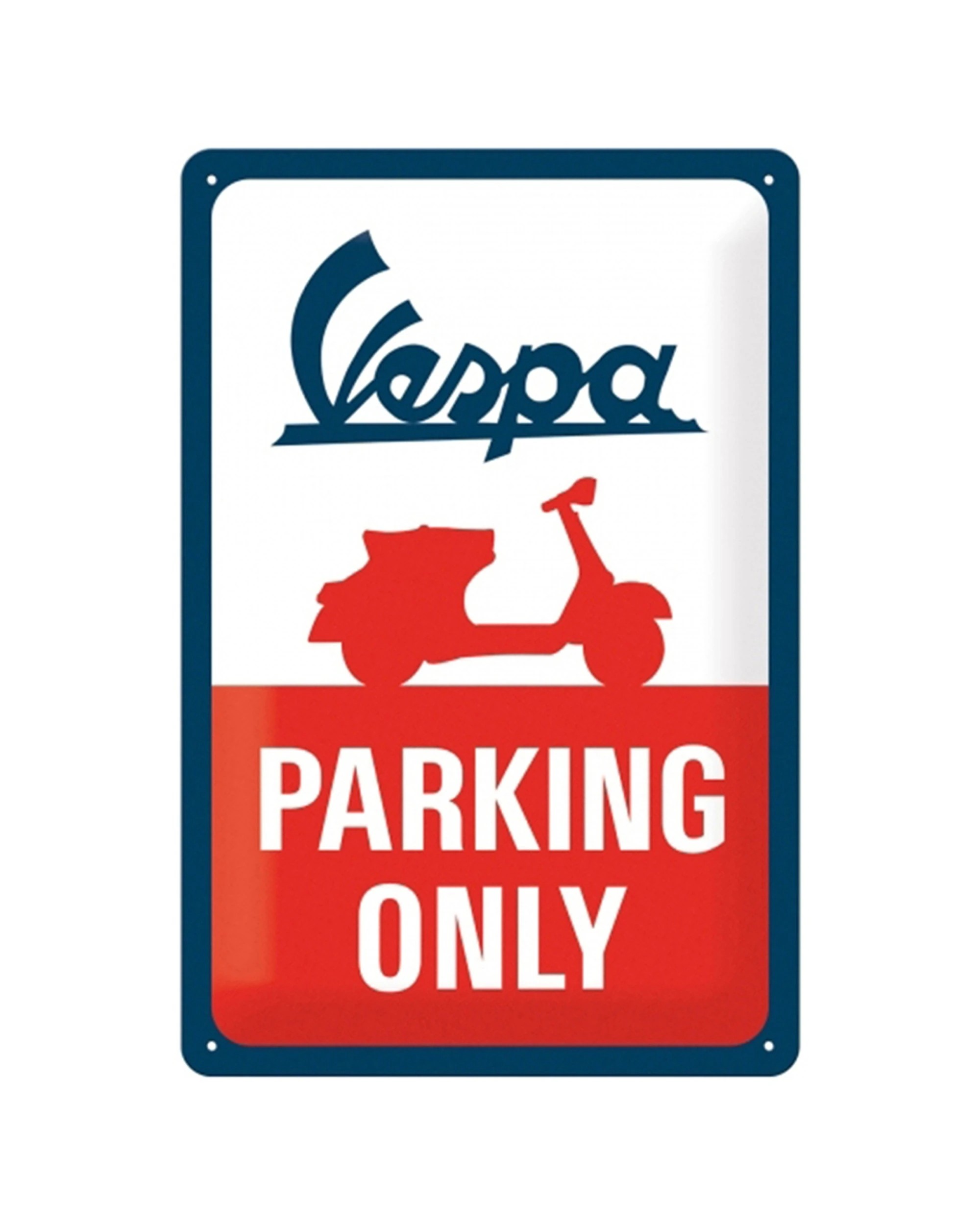 1 Nostalgic-Art Medium 20x30cm Metal Wall Art Sign Plaque - Vespa Parking Only - Multi, 1 of 3