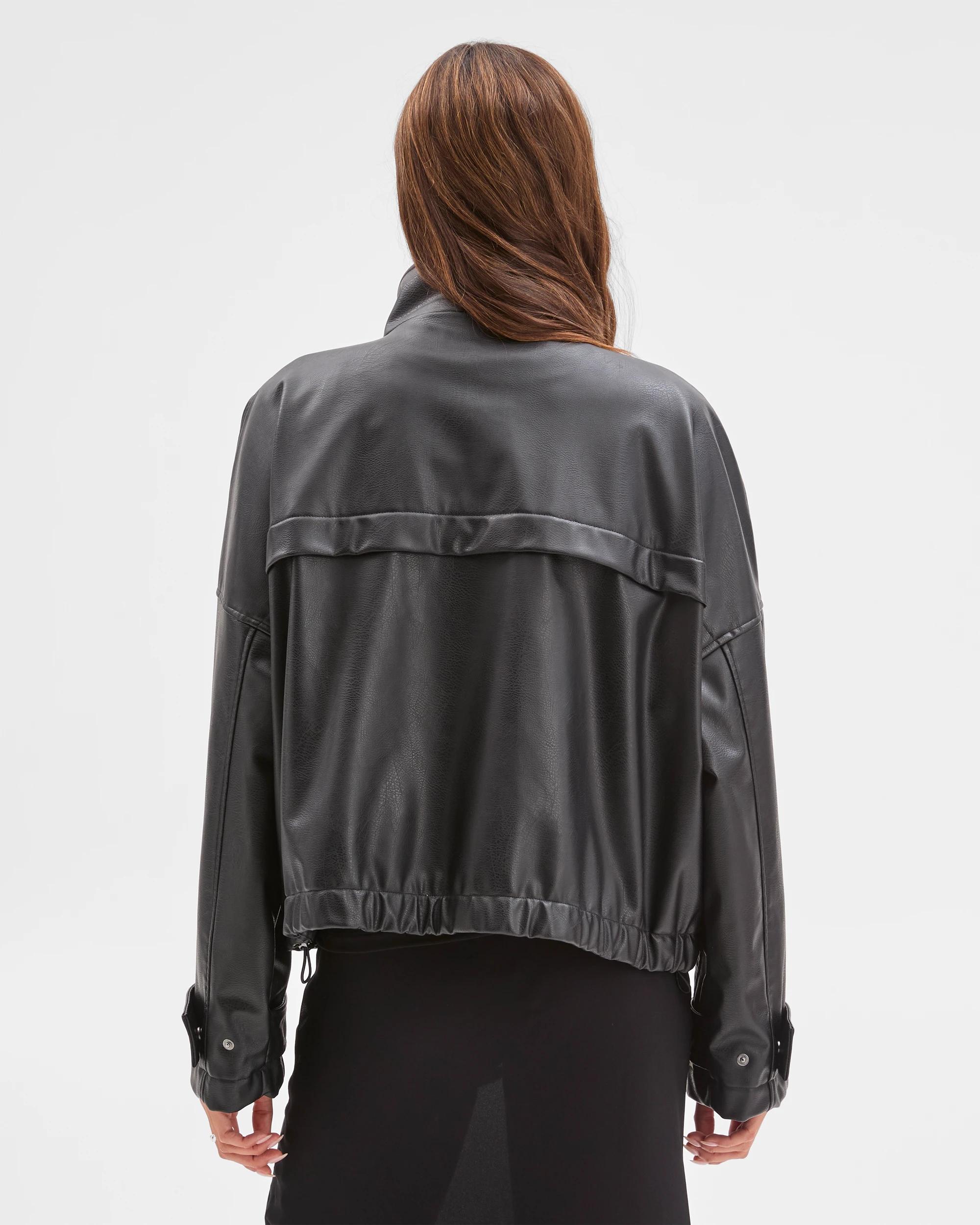 6 Lily Loves Funnel Neck Jacket BLACK, 6 of 6