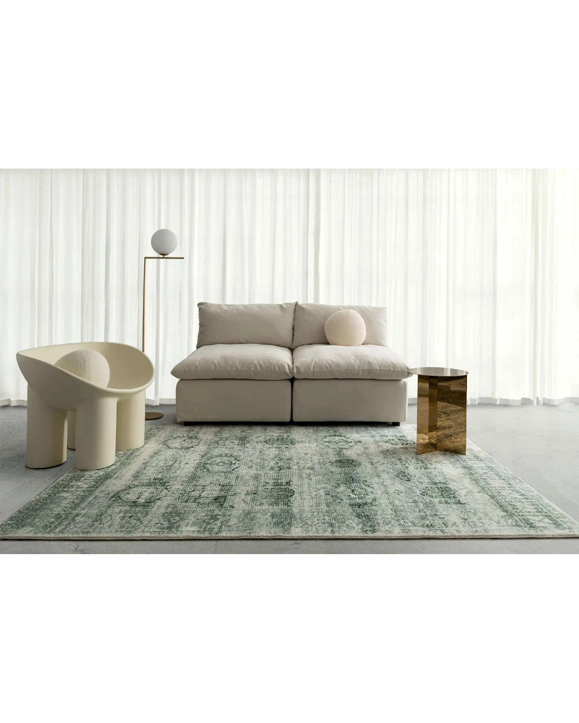 2 Loopsie Balis Tribal Washable Rug-290cm x 200cm - Green, 2 of 7