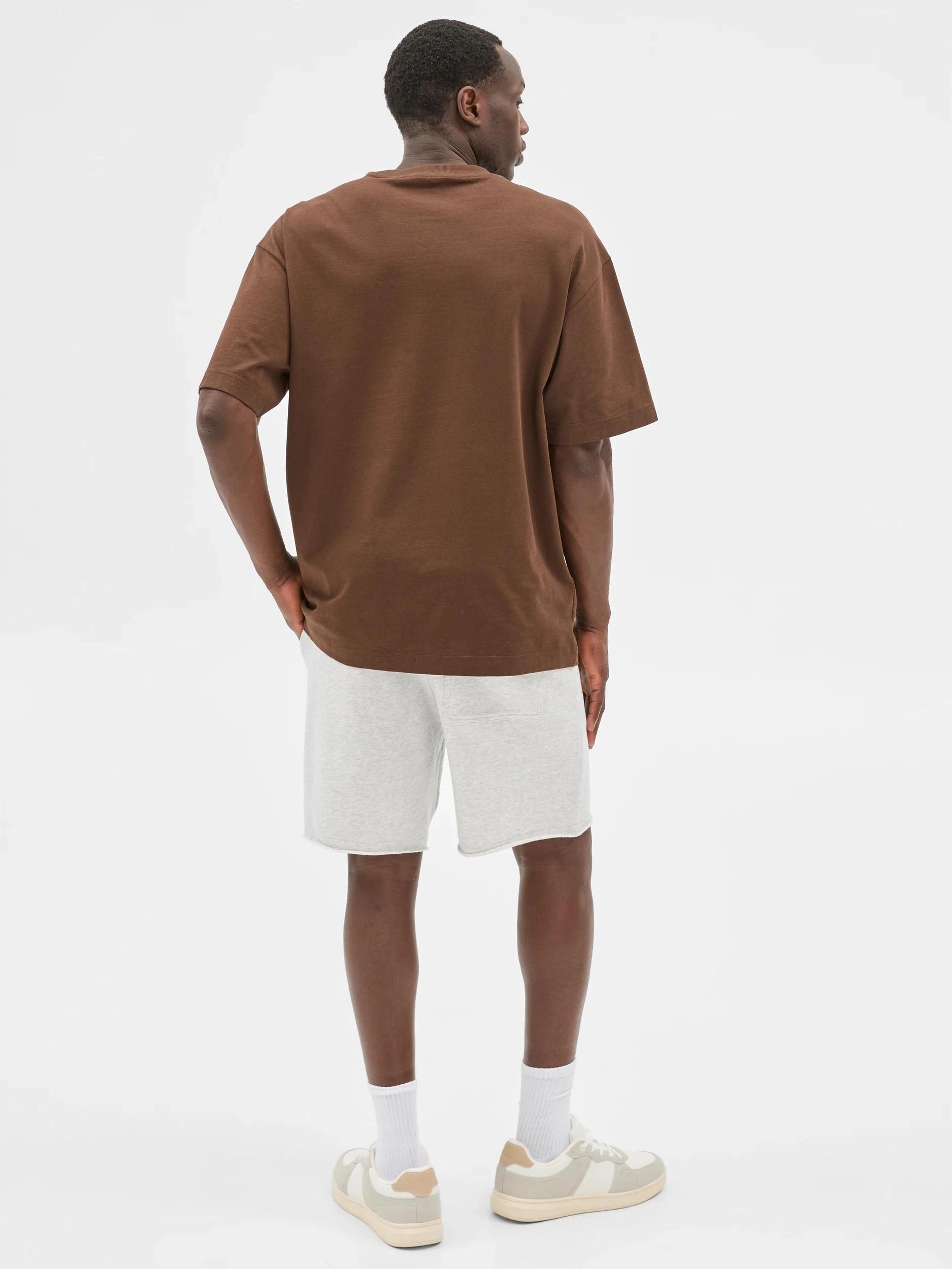 6 Commons Australian Cotton Washed Fleece Shorts GREY MARLE, 6 of 6