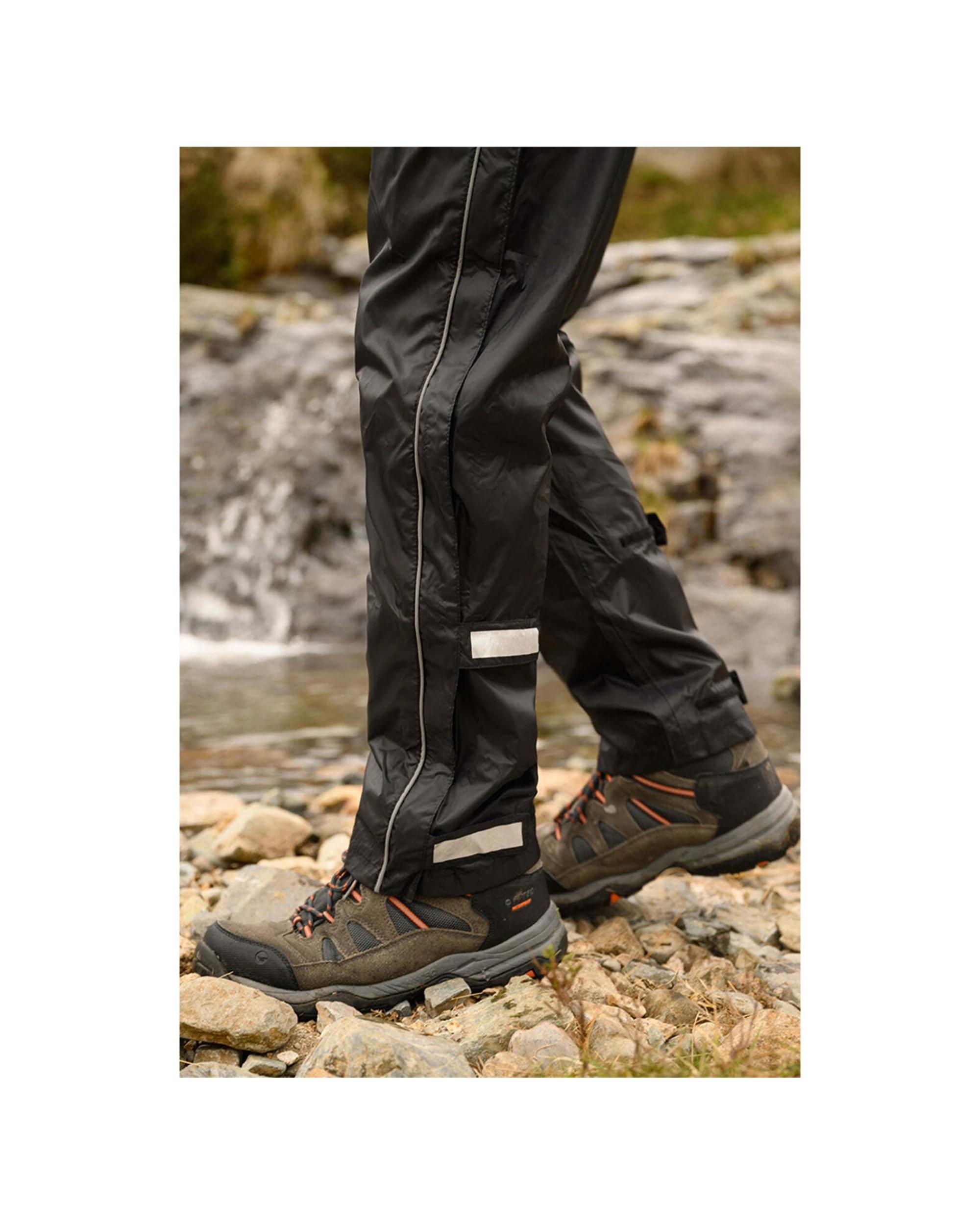 5 Mac In A Sac Unisex Adults Full Zip Waterproof Overtrousers BLACK, 5 of 6