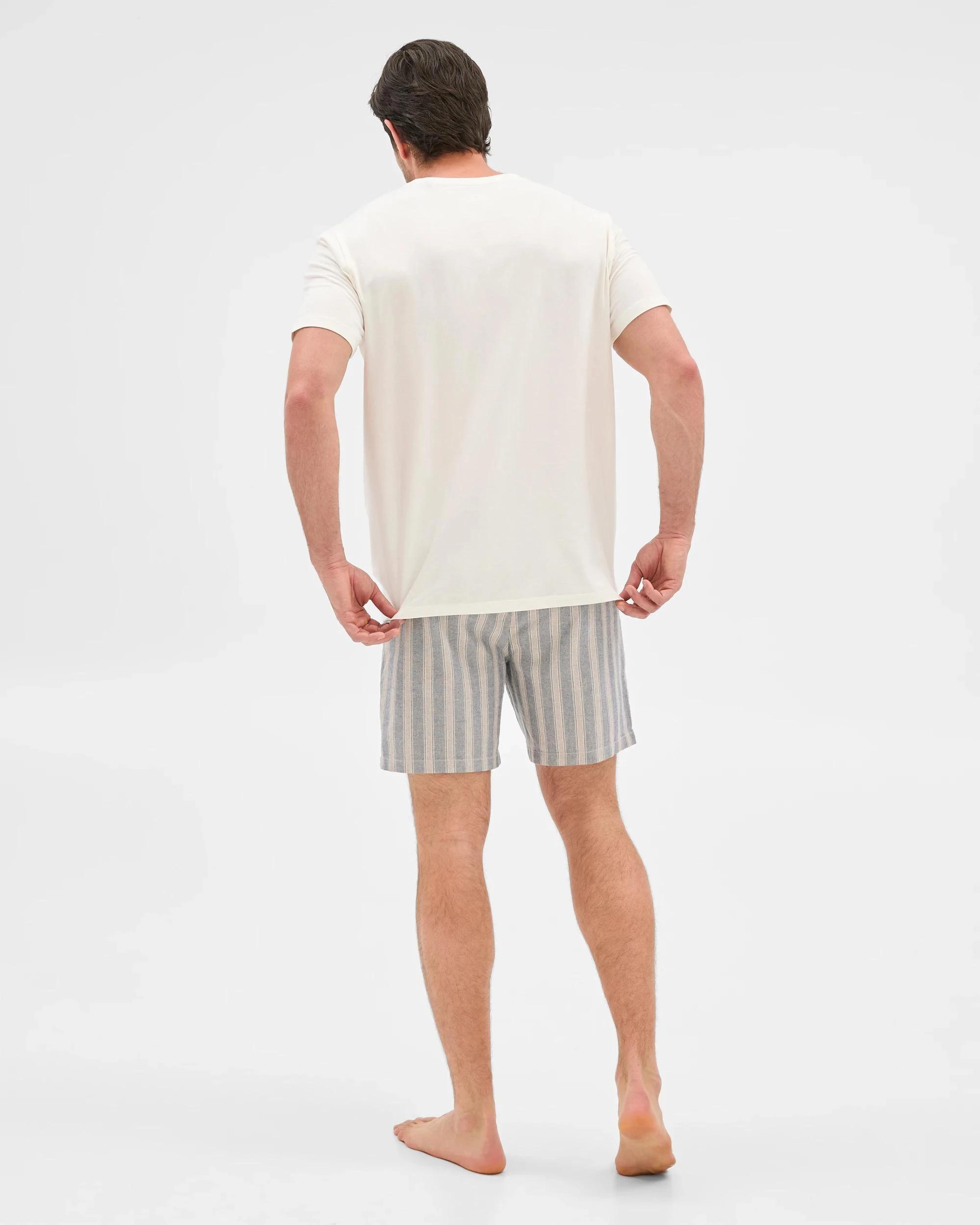 4 Target Mens Jersey/Chambray Pyjama Set WHITE/CHAMBRAY STRIPE, 4 of 5