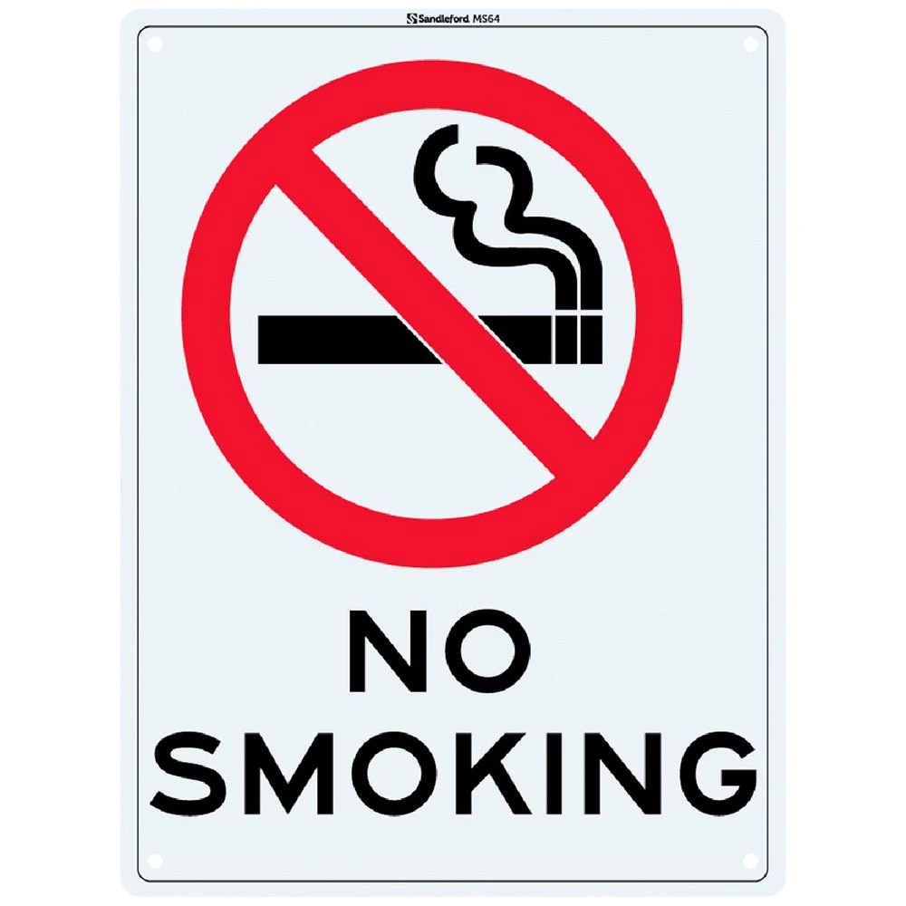 1 No Smoking Sign 22.5 x 30cm, 1 of 1
