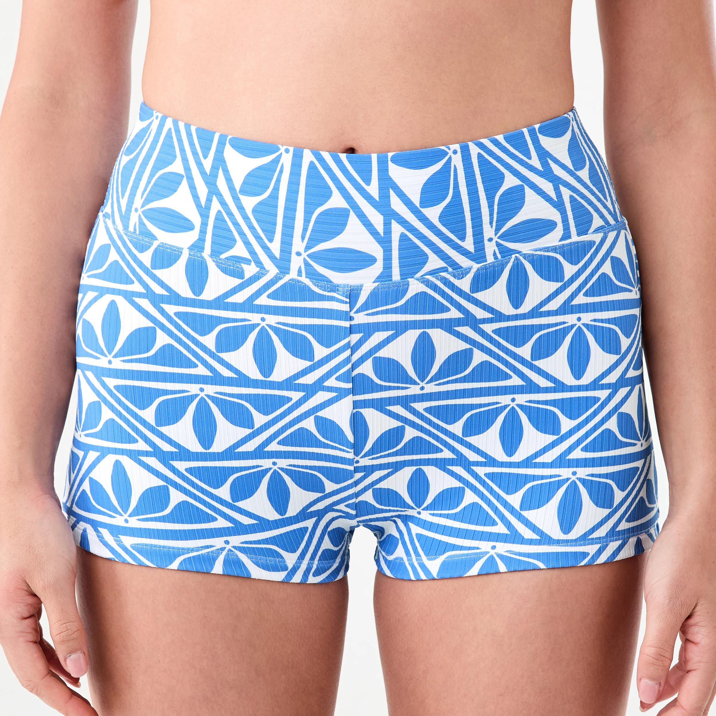 3 Printed Swim Shorts FLORAL TILE BLUE MARINE, 3 of 5