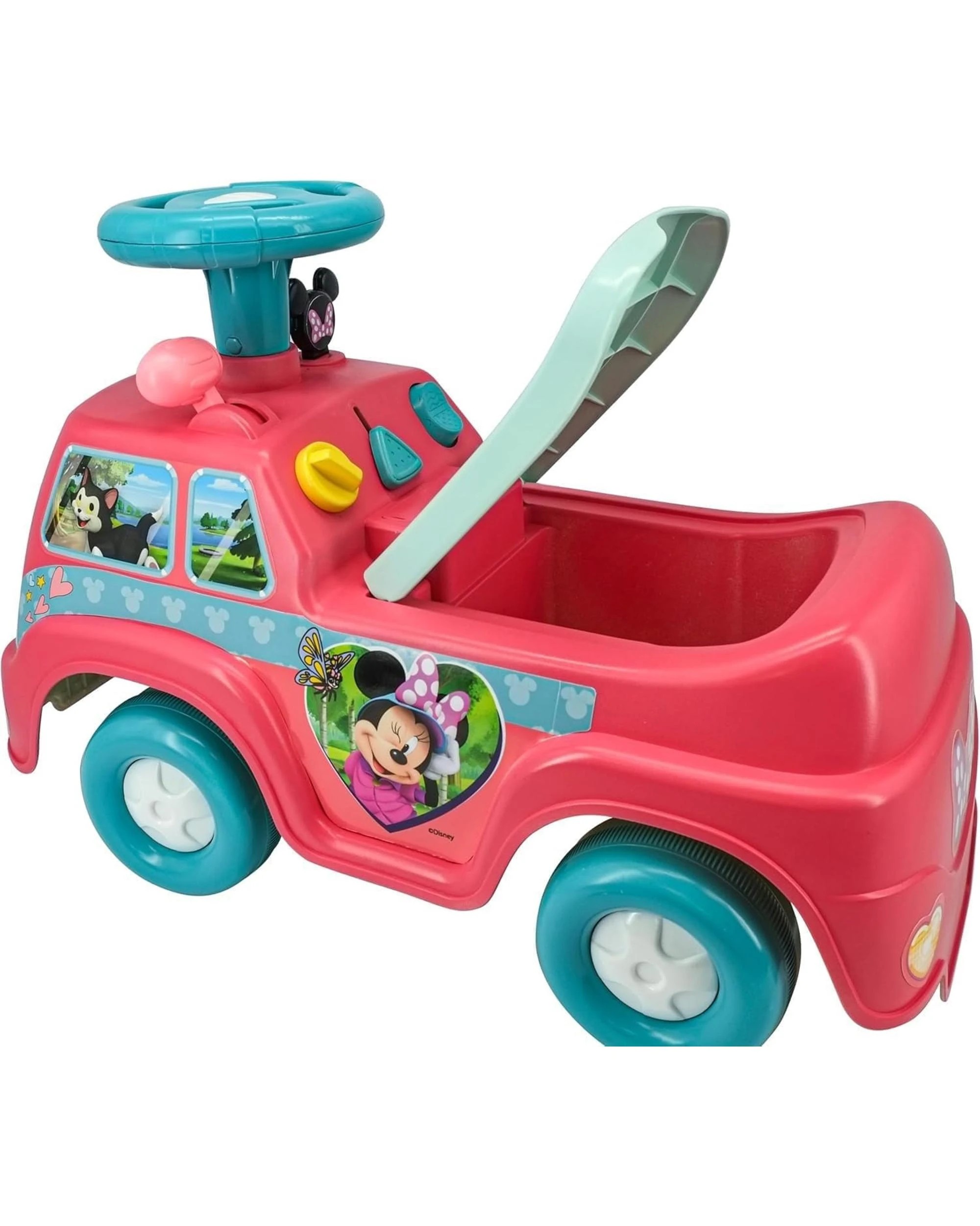 3 Disney Junior Minnie Mouse My First Activity Ride-On Camper Van with Lights and Sounds, 3 of 6