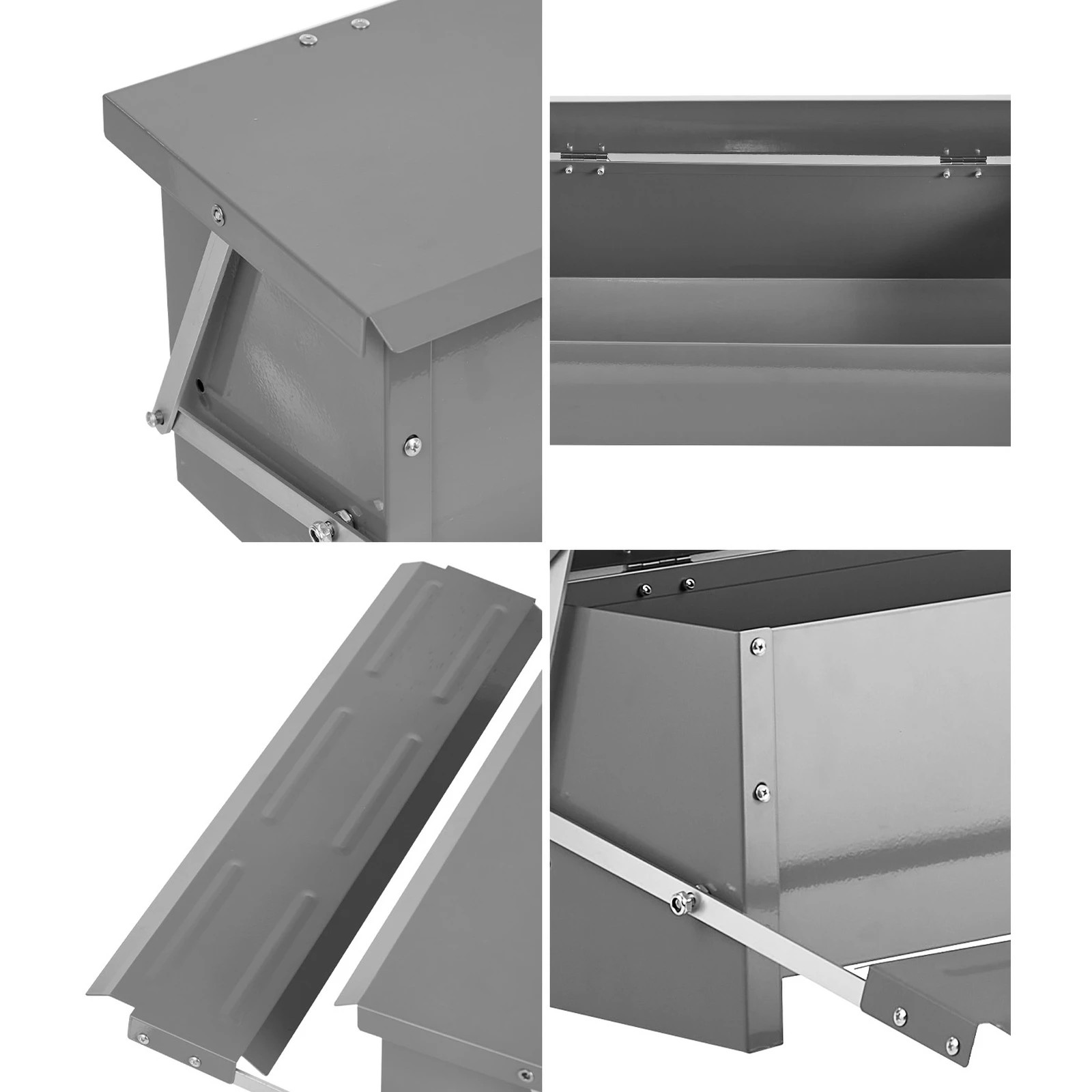 5 Alopet Automatic Chicken Food Feeder Galvanized Treadle Self Opening Feed 10kg - Silver, 5 of 10