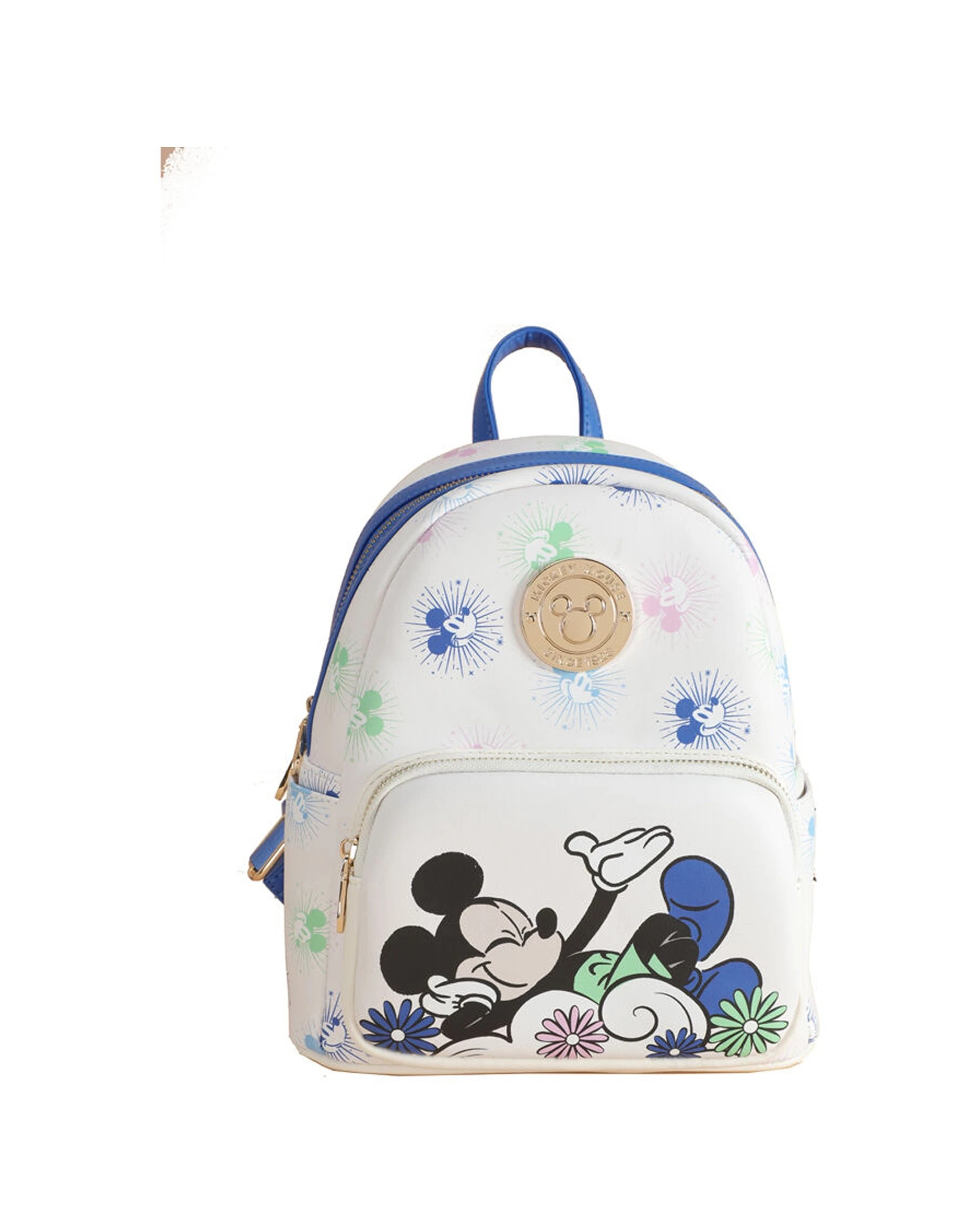 1 Disney Mickey Deluxe PU Leather Kids Travel Backpack 29x29cm Polyester - Multi, 1 of 7