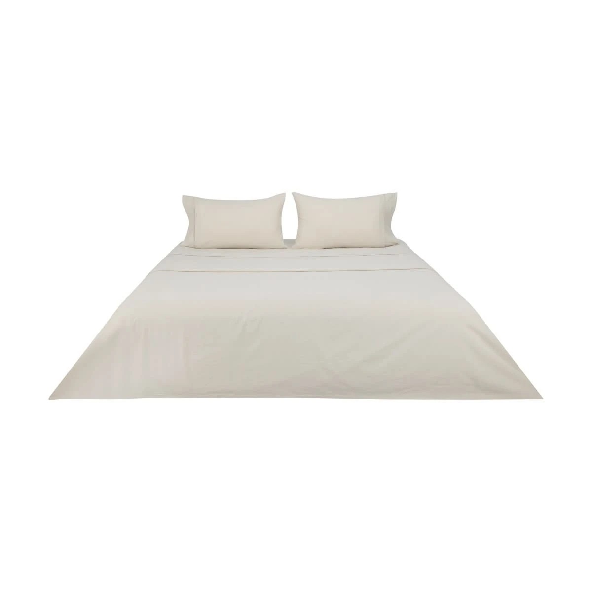 6 Cotton Linen Sheet Set - King Bed, Natural, 6 of 6